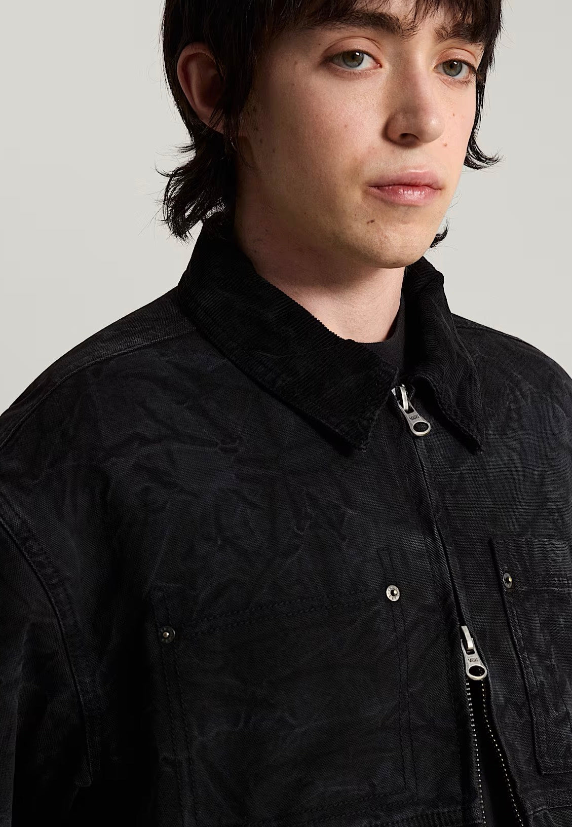 Vans Nico Cropped Chore Canvas Black Jacke