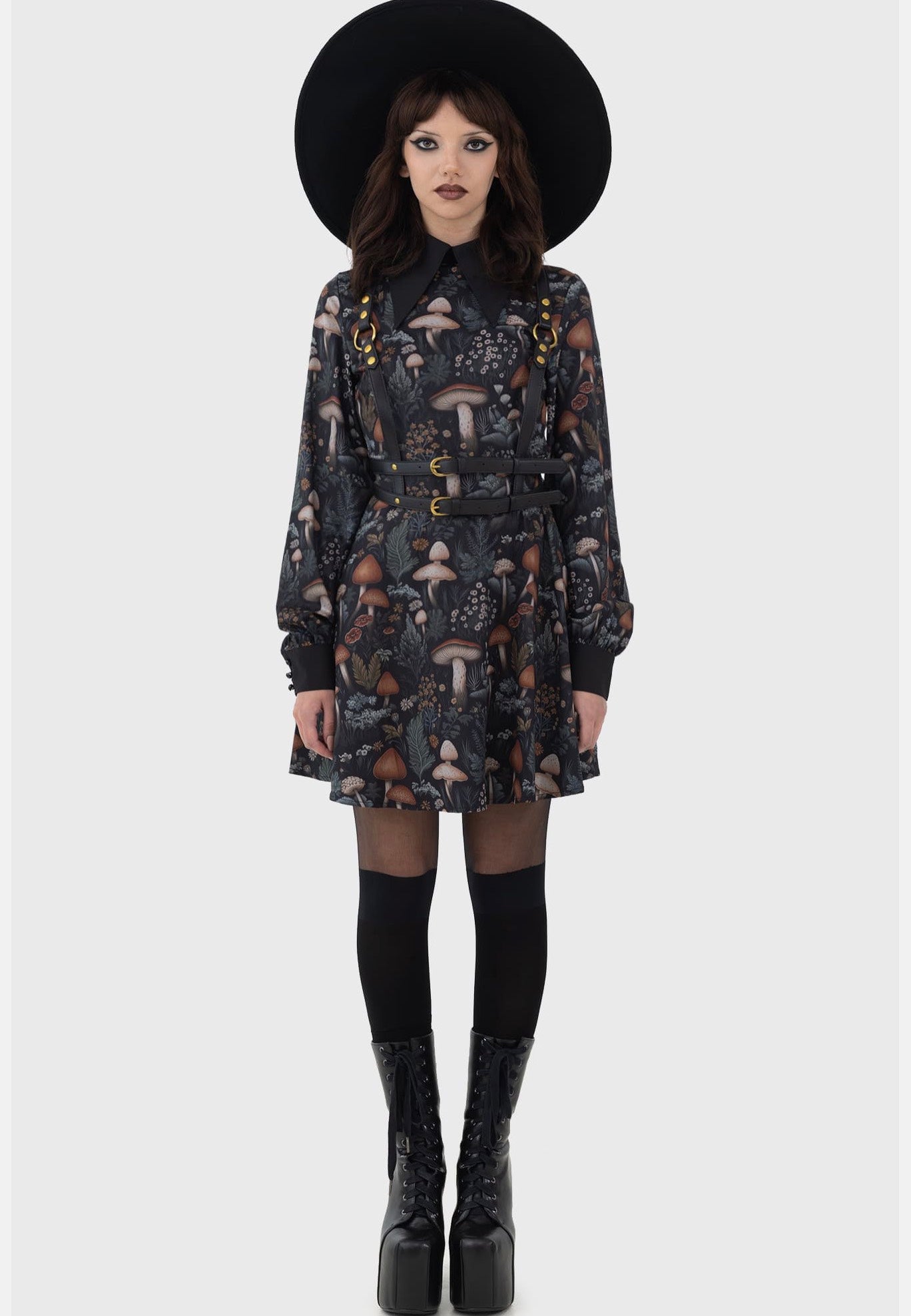 Killstar - Night Forager Mini Black/Orange - Dress | Women-Image