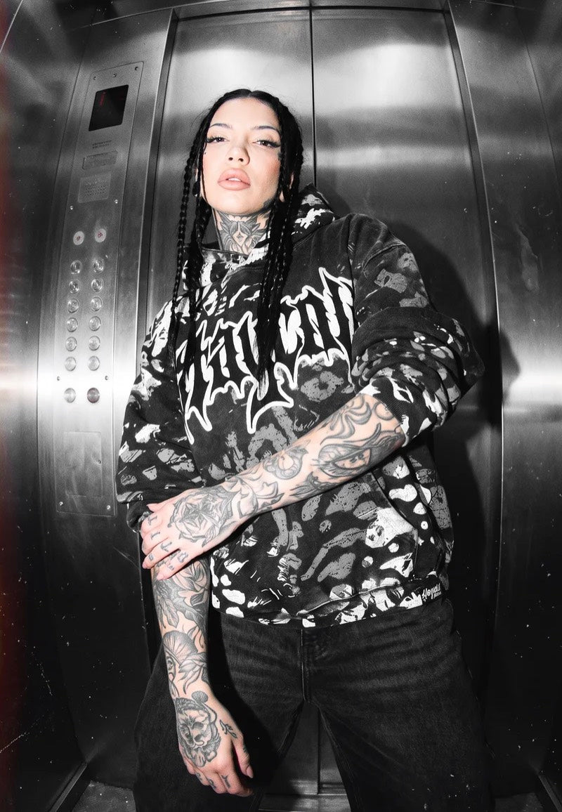 Stay Cold Apparel Night Ops (Glow In The Dark) Heavy Oversized Black Hoodie