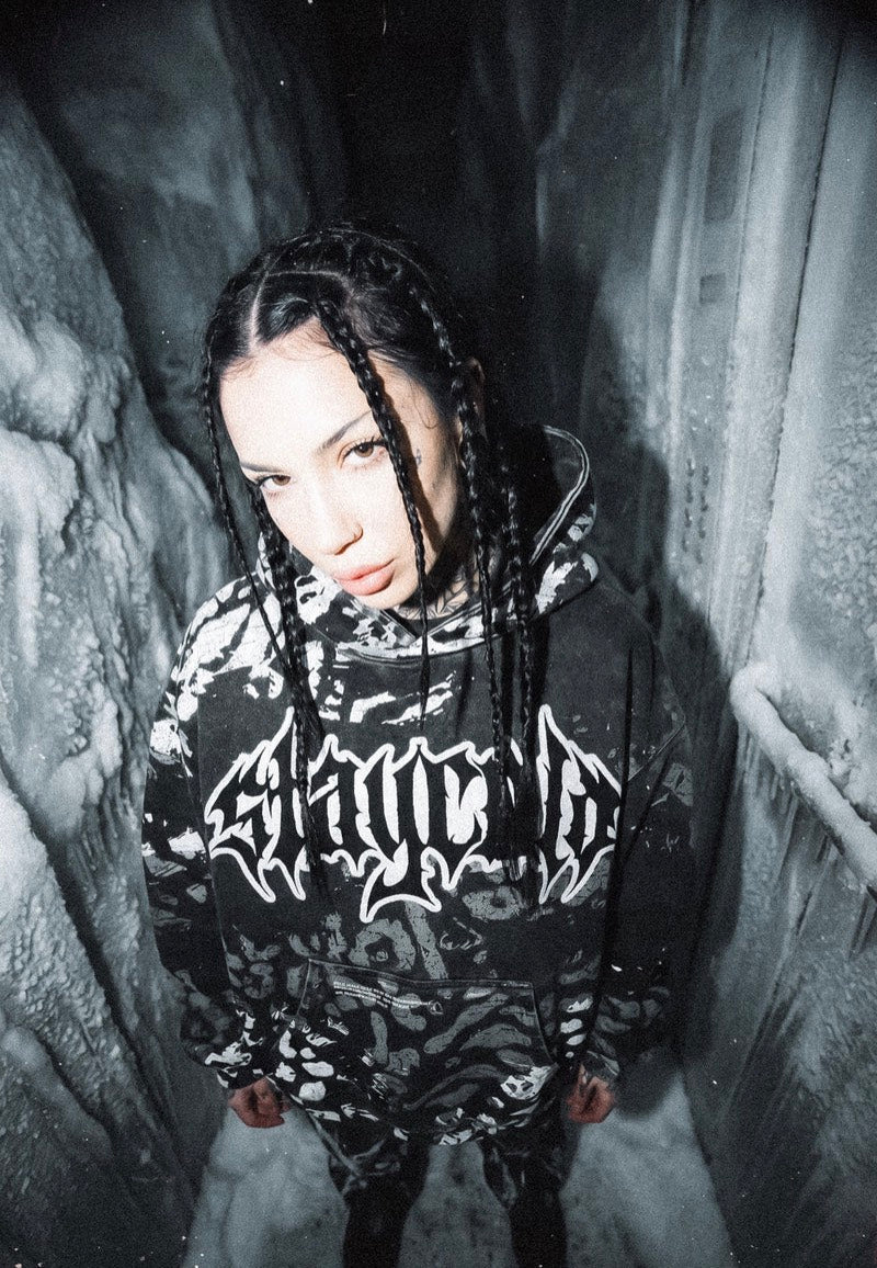 Stay Cold Apparel Night Ops (Glow In The Dark) Heavy Oversized Black Hoodie