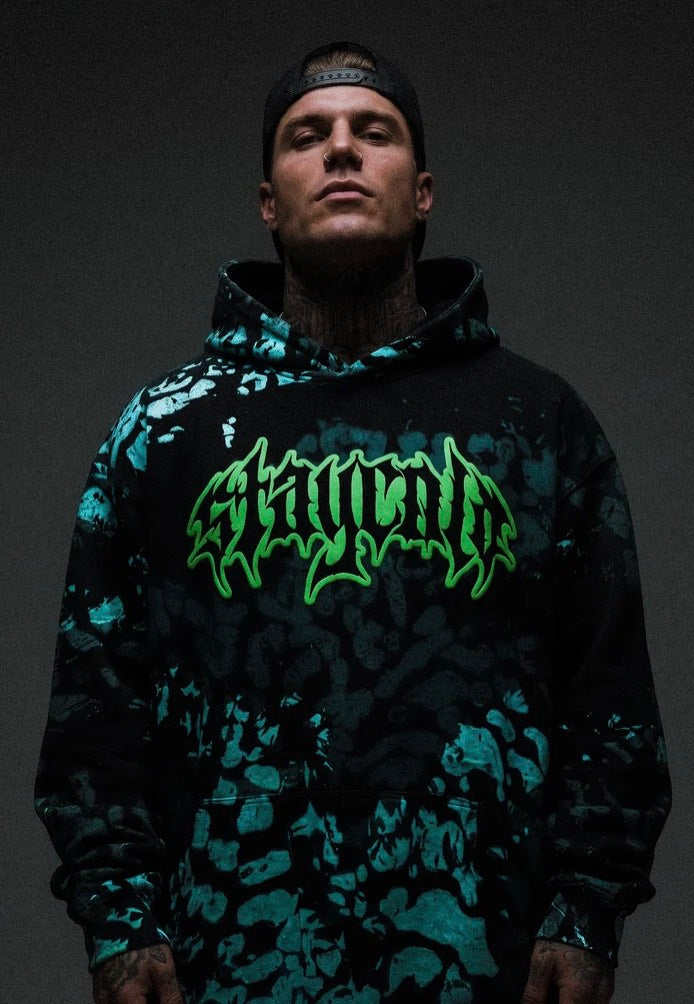Stay Cold Apparel Night Ops (Glow In The Dark) Heavy Oversized Black Hoodie