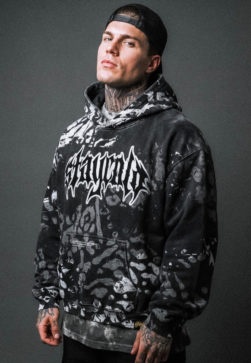 Stay Cold Apparel Night Ops (Glow In The Dark) Heavy Oversized Black Hoodie