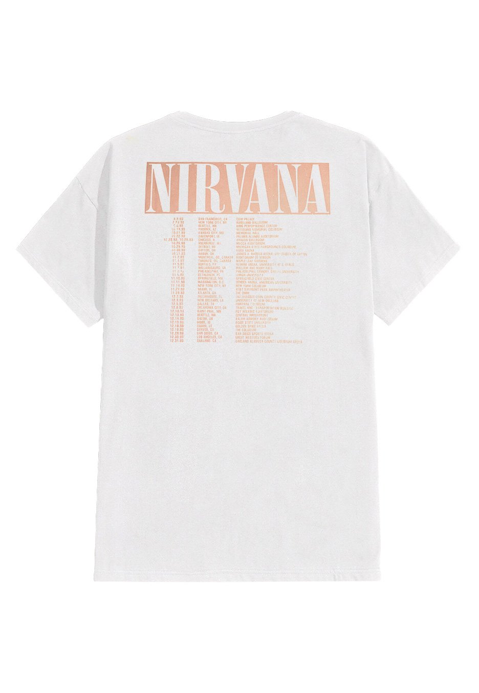 Nirvana - In Utero Tour White - T-Shirt