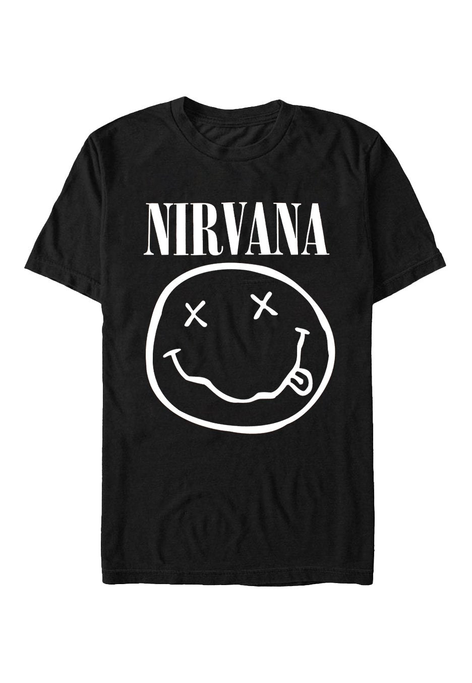 Nirvana - White Happy Face - T-Shirt