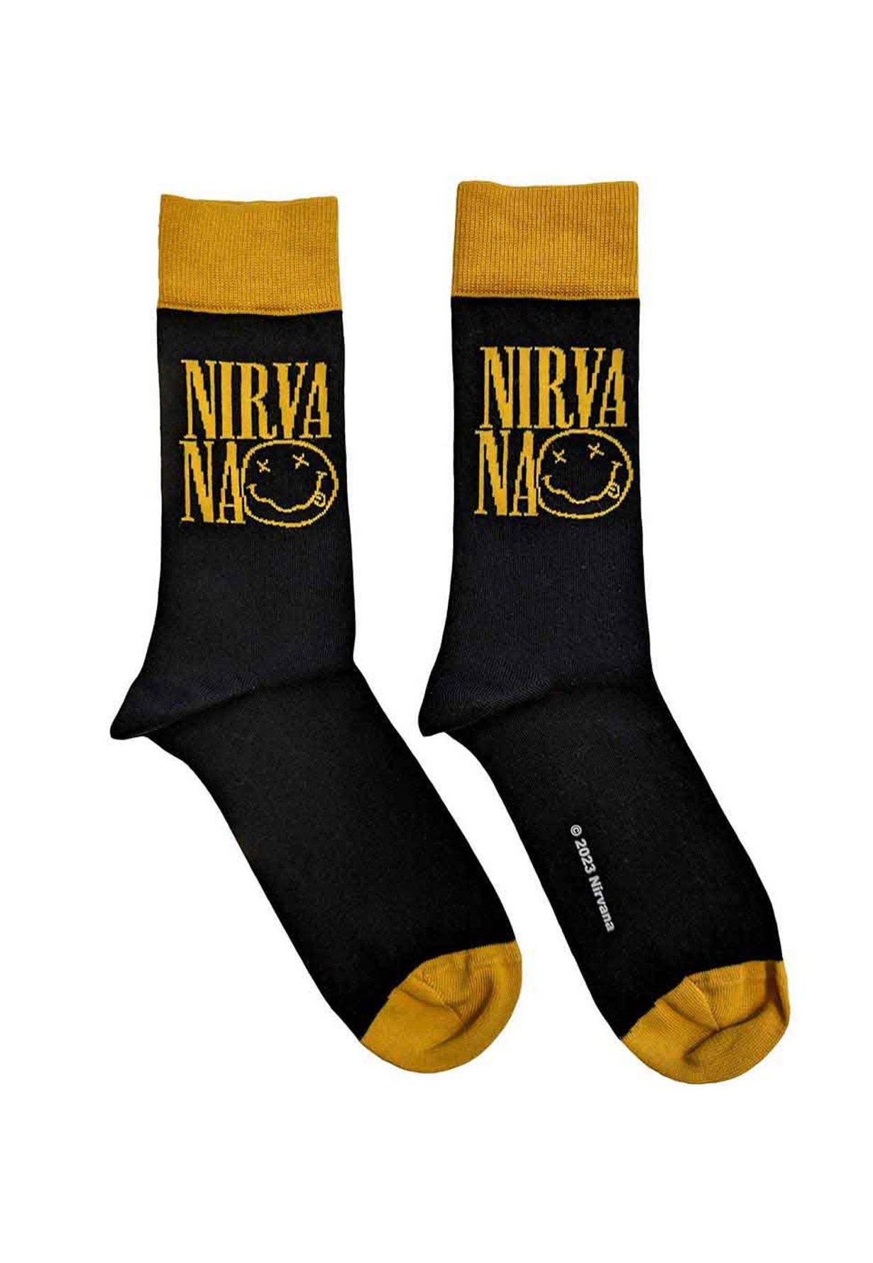 Nirvana - Logo Stacked - Socks | Neutral-Image