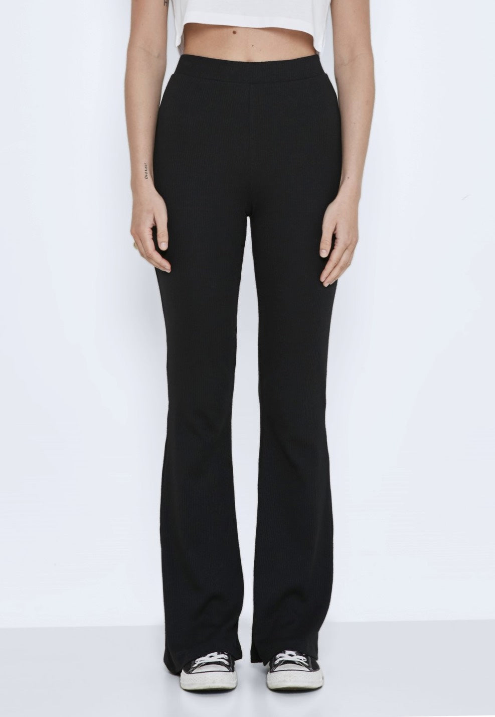 Noisy May - Pasa High Waist Flared Black - Pants