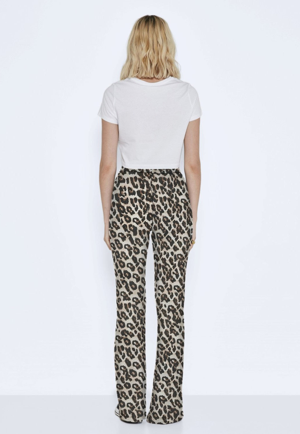 Noisy May - Pasa High Waist Flared Black Leo - Pants | Women-Image