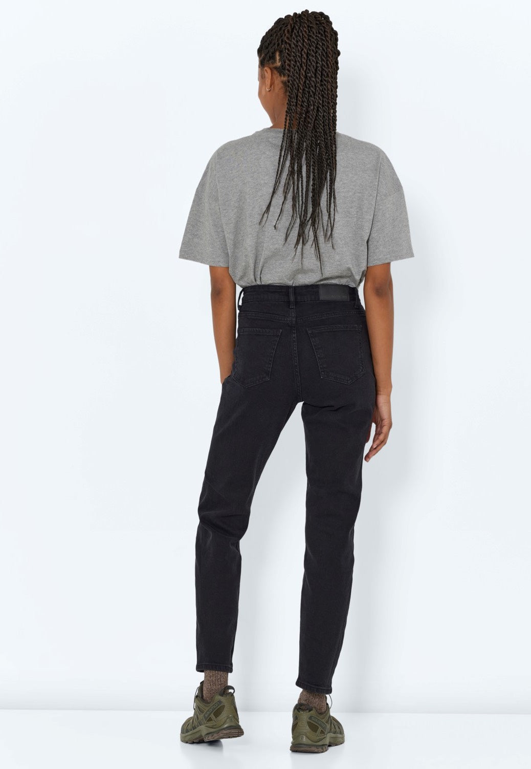 Noisy May - Moni High Waist Straight Ank Black Denim - Jeans