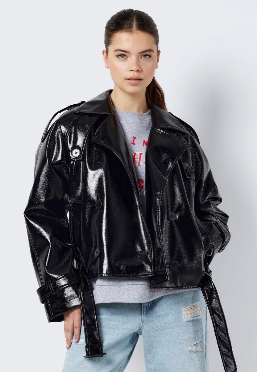 NOISY MAY Giacca Donna Nmlulu L/S Jacket Noos - Corta, Quadretti, Con Tasche