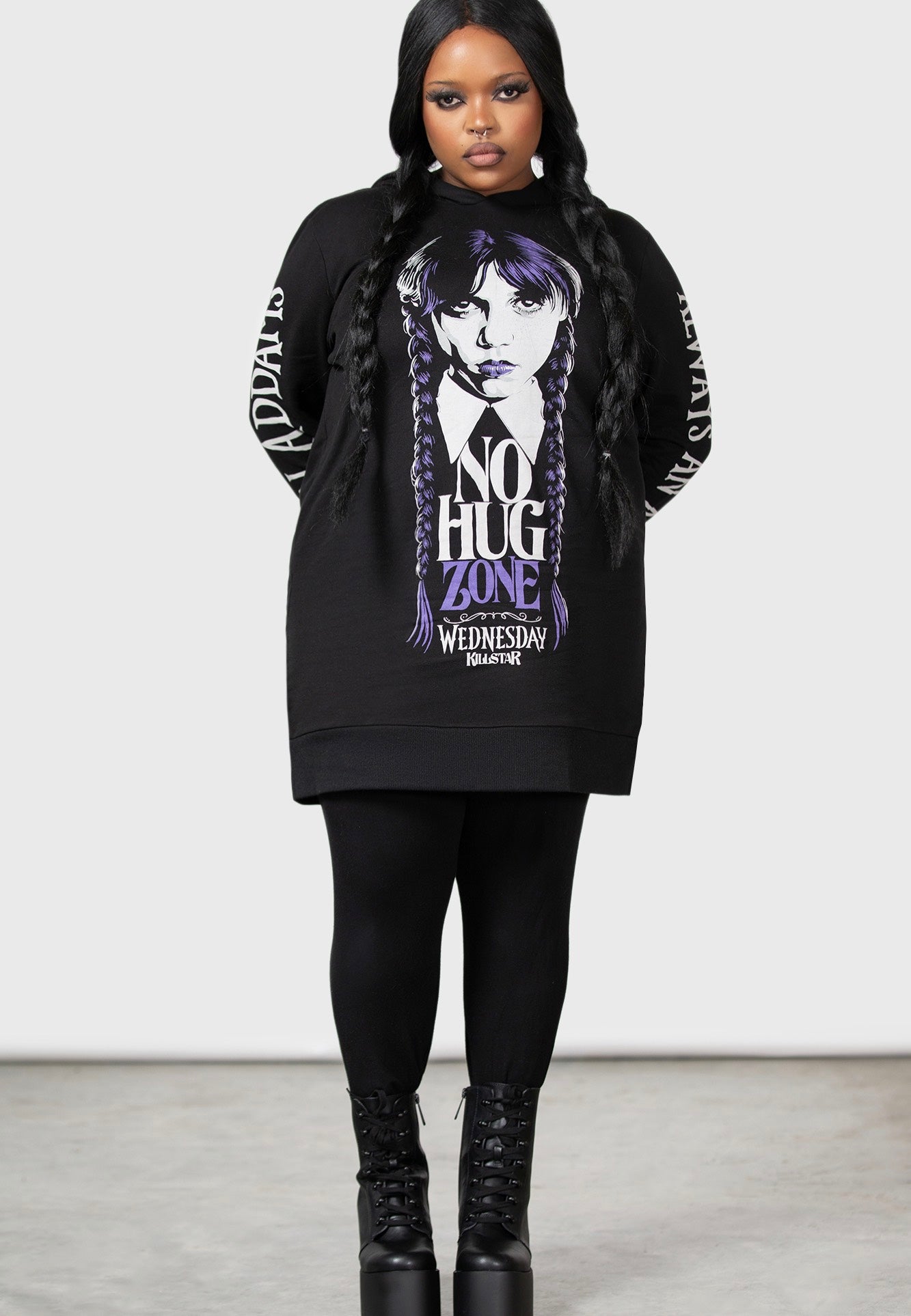 Killstar & Wednesday - No-Hug Zone Longline - Hoodie