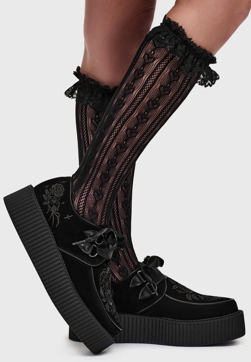 Killstar Nocturnal Creepers Black Girl Shoes