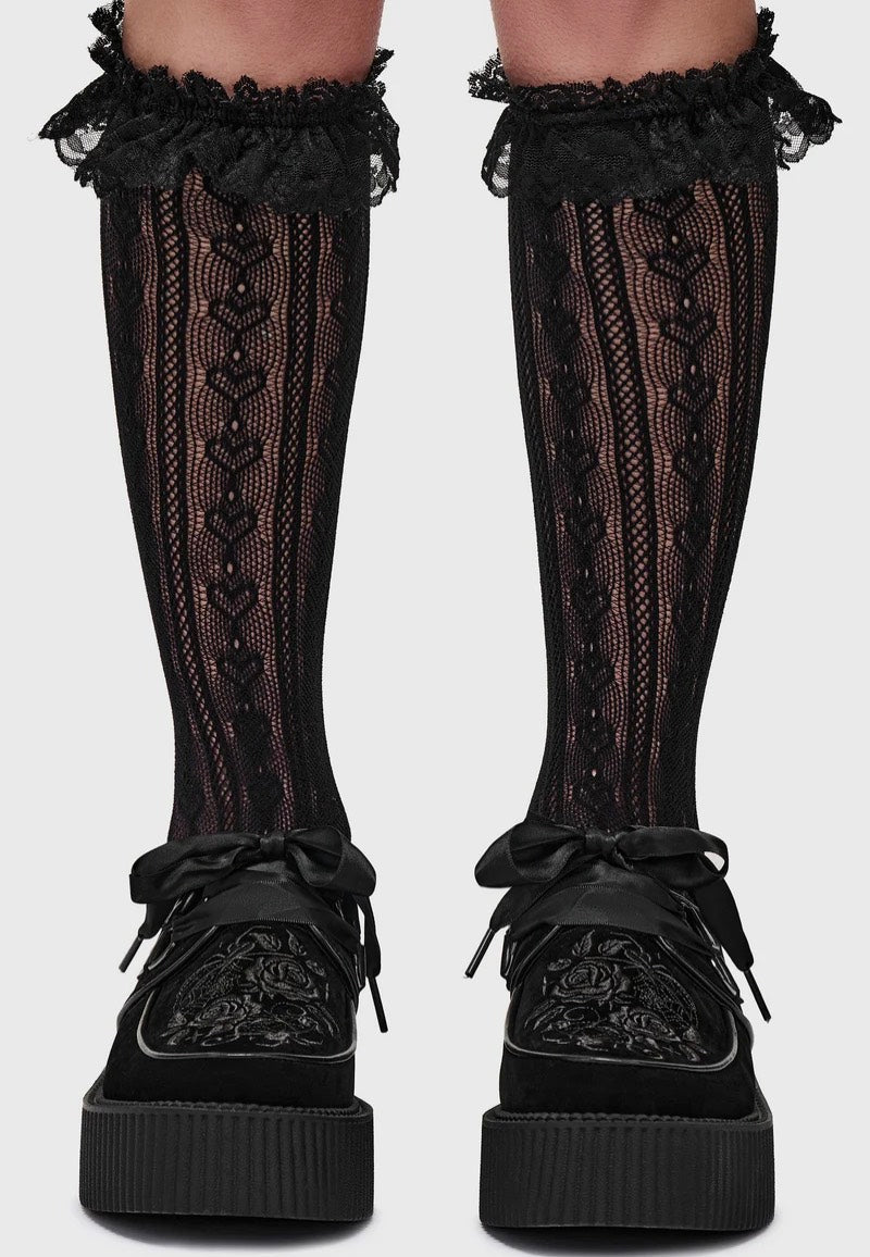 Killstar Nocturnal Creepers Black Girl Shoes