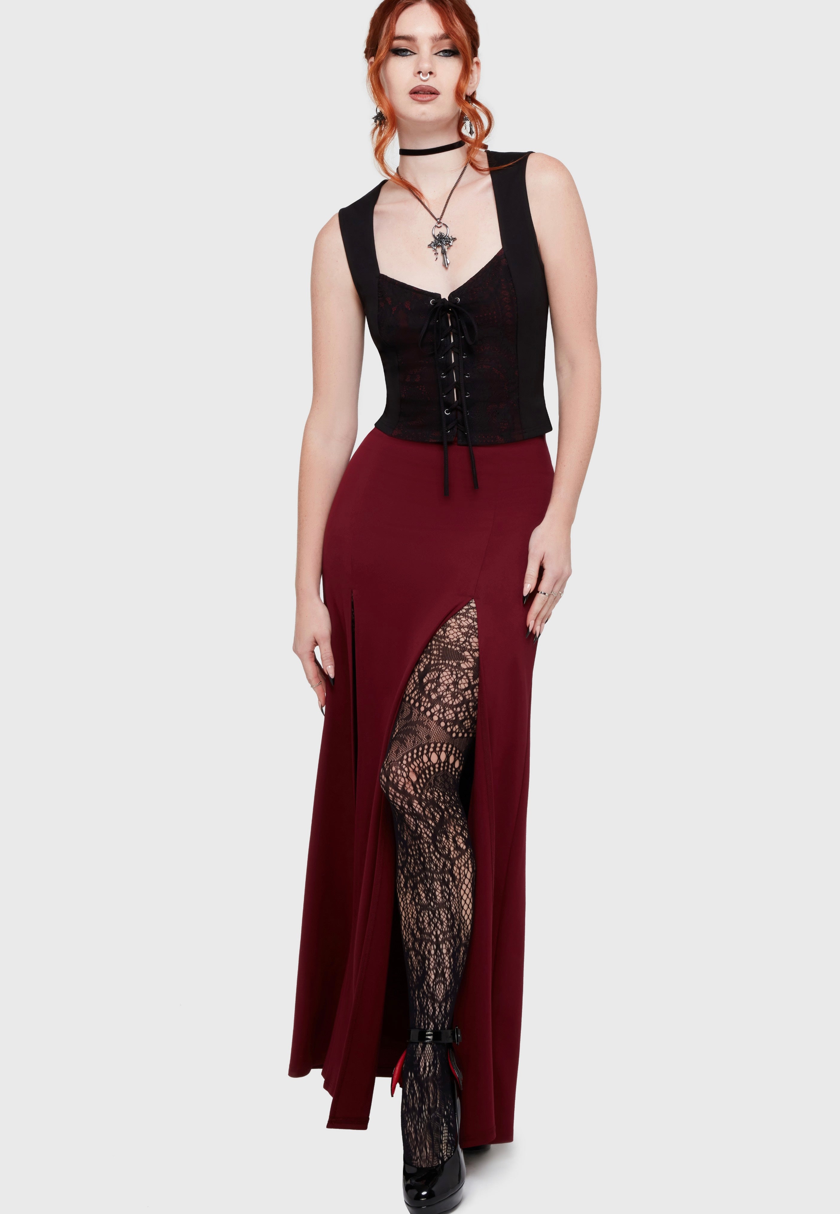 Killstar - Nocturne Kiss Red - Top | Women-Image