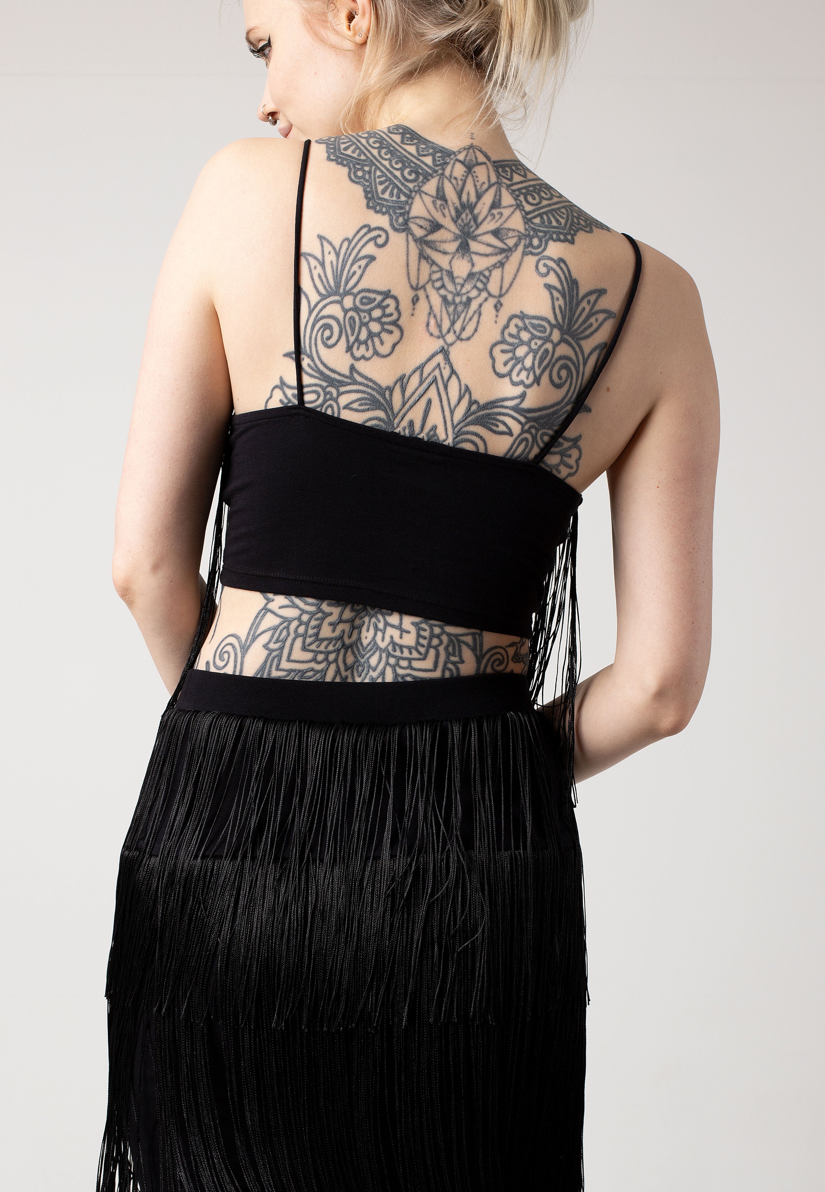Noisy May - Dallas Singlet Black Fringes - Top | Women-Image