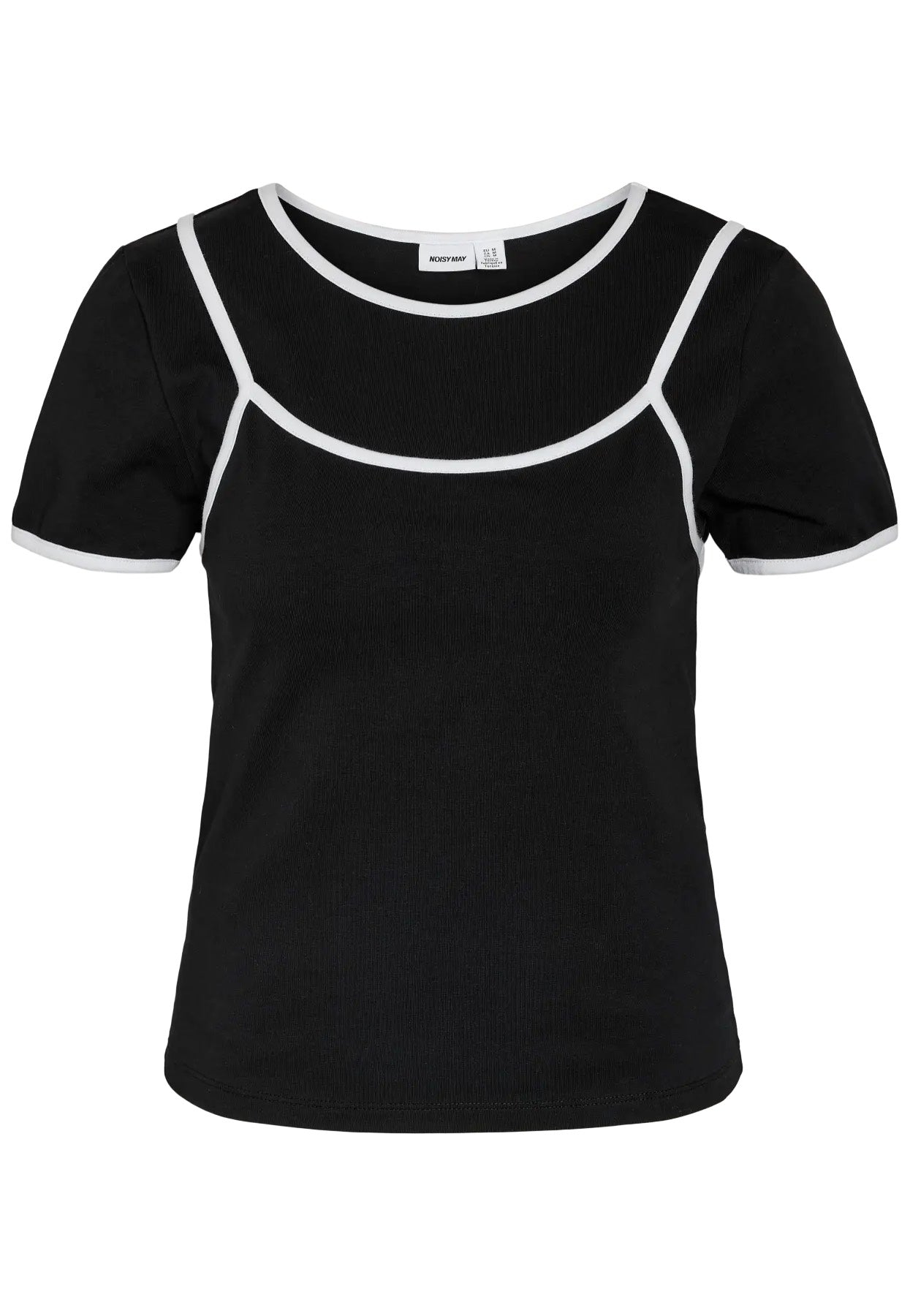 Noisy May - Kerry Double Layer Black/White - Top | Women-Image