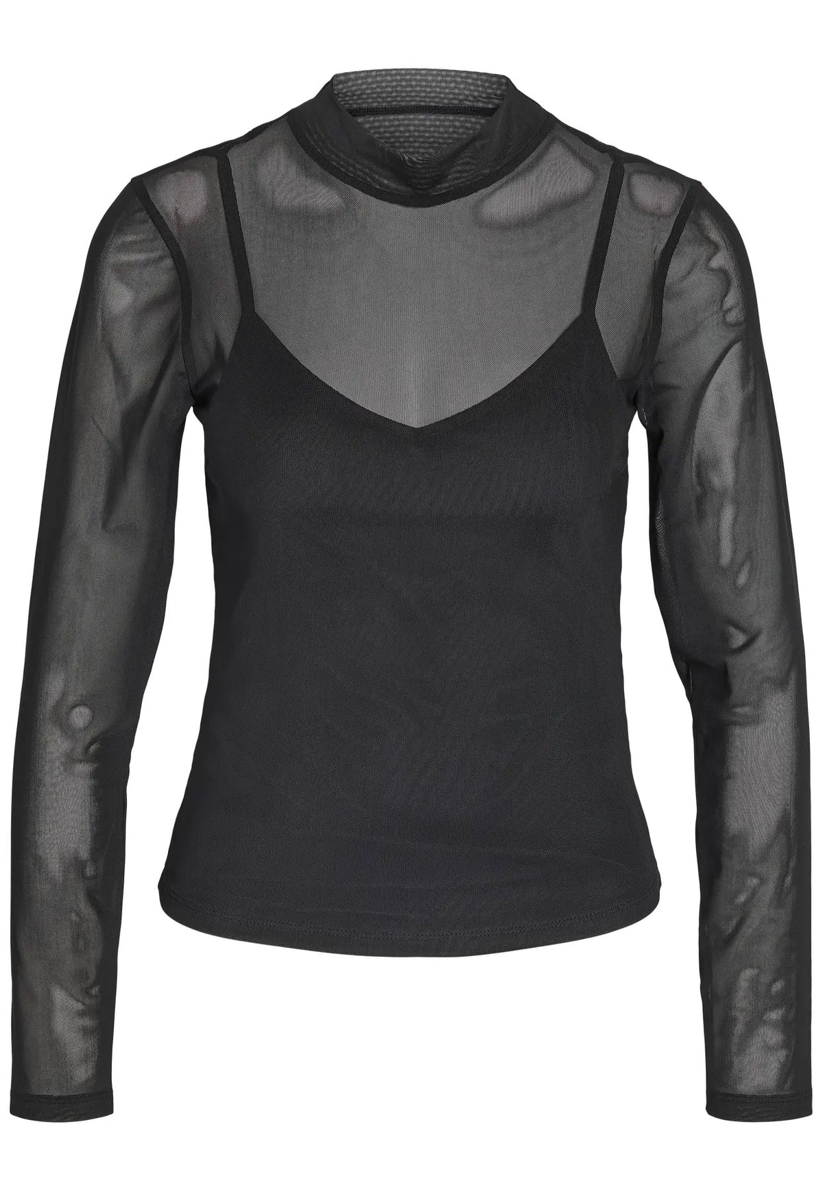 Noisy May Percy Mesh Black Oberteil