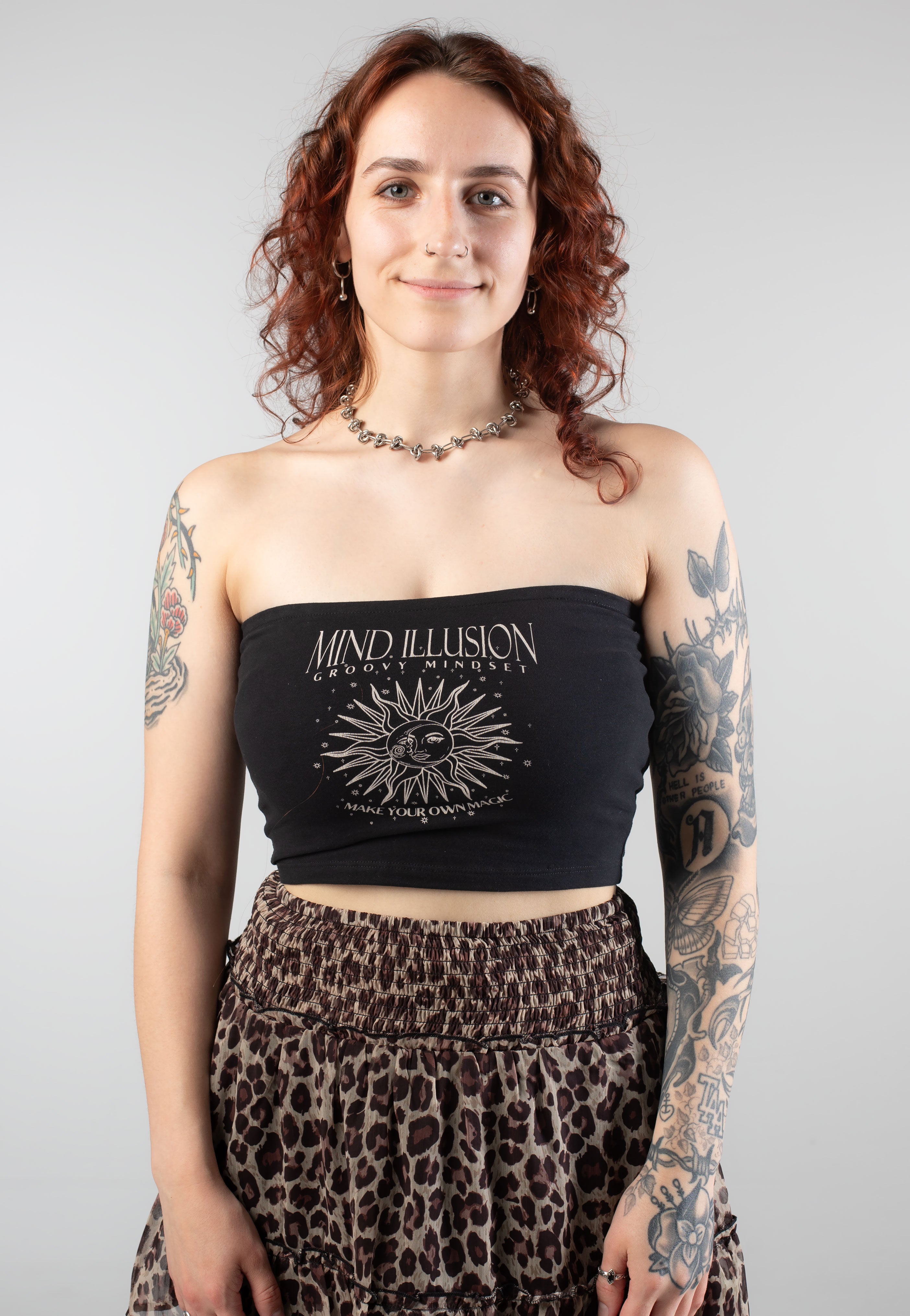 Noisy May - Brandon Bandeau Black Bright White - Top | Women-Image