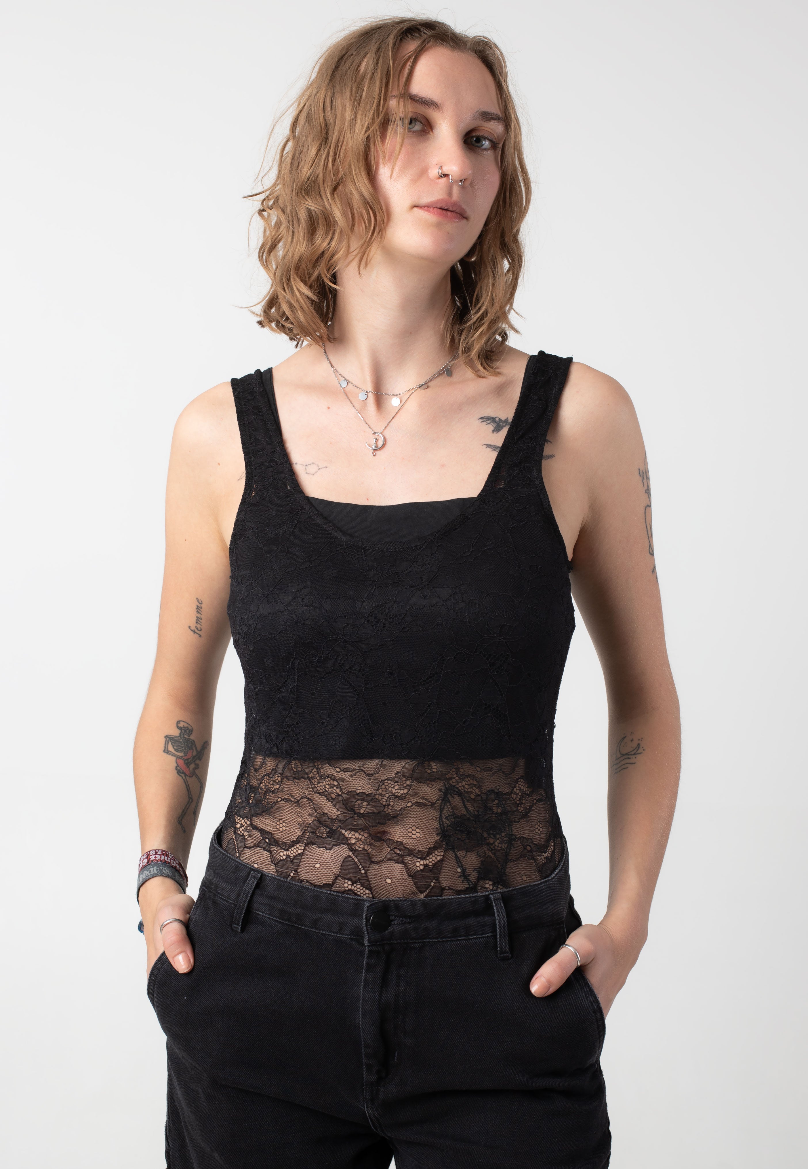 Noisy May - Carota Lace Black - Body | Women-Image