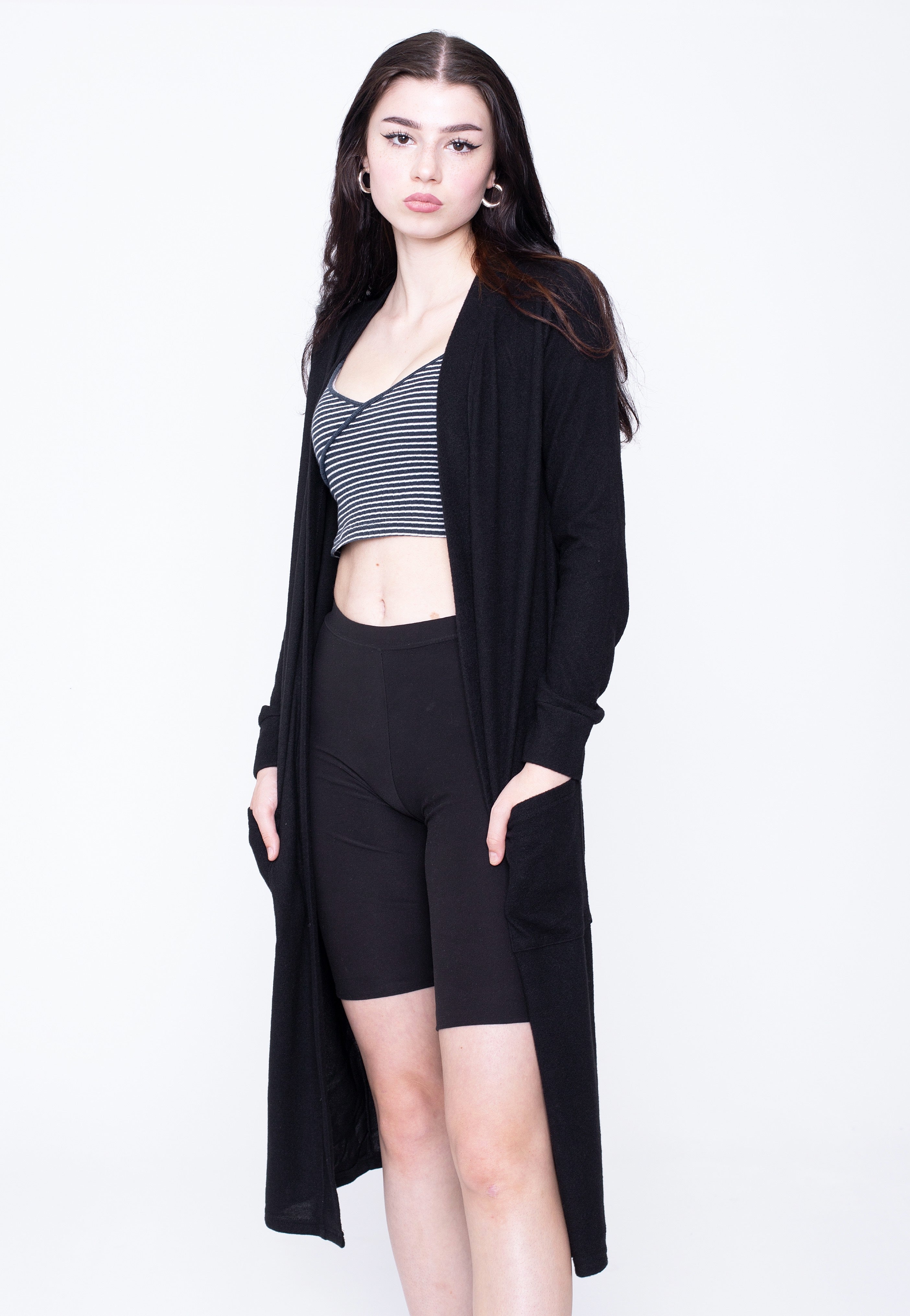 Noisy May - City Long Cardigan Black - Cardigan | Women-Image