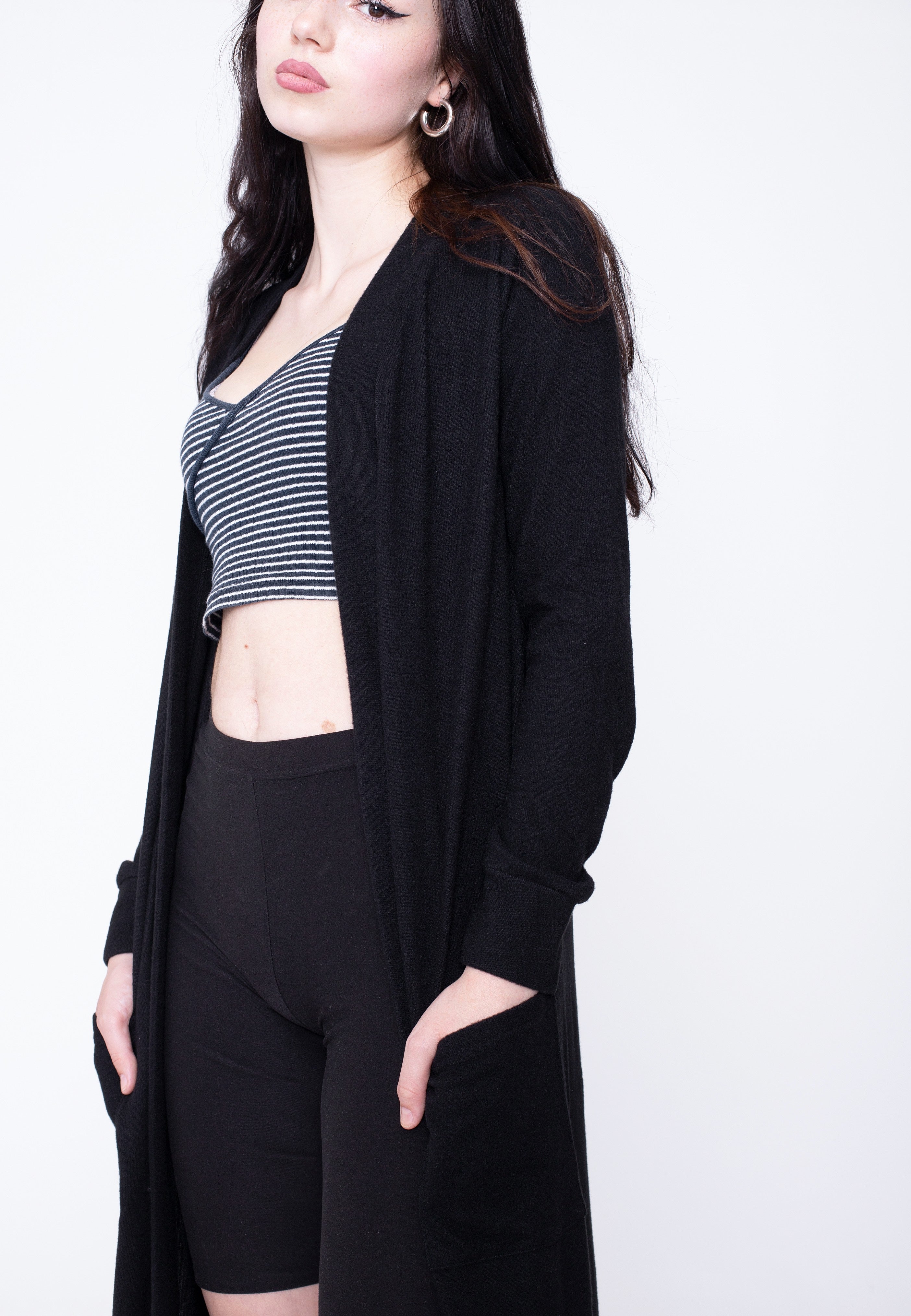 Noisy May - City Long Cardigan Black - Cardigan | Women-Image