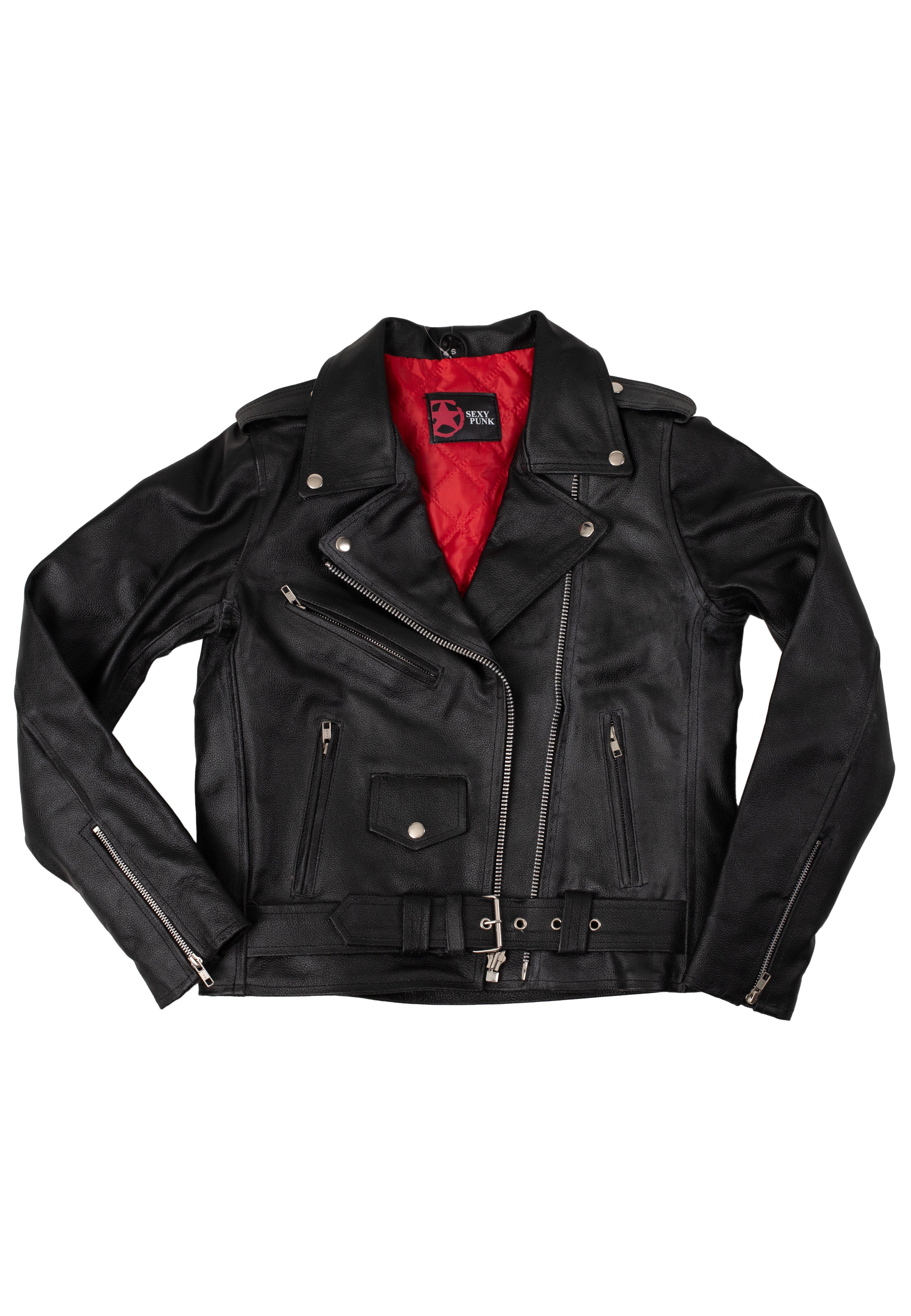 SexyPunk - Girlie Classic Biker Style - Leather Jacket