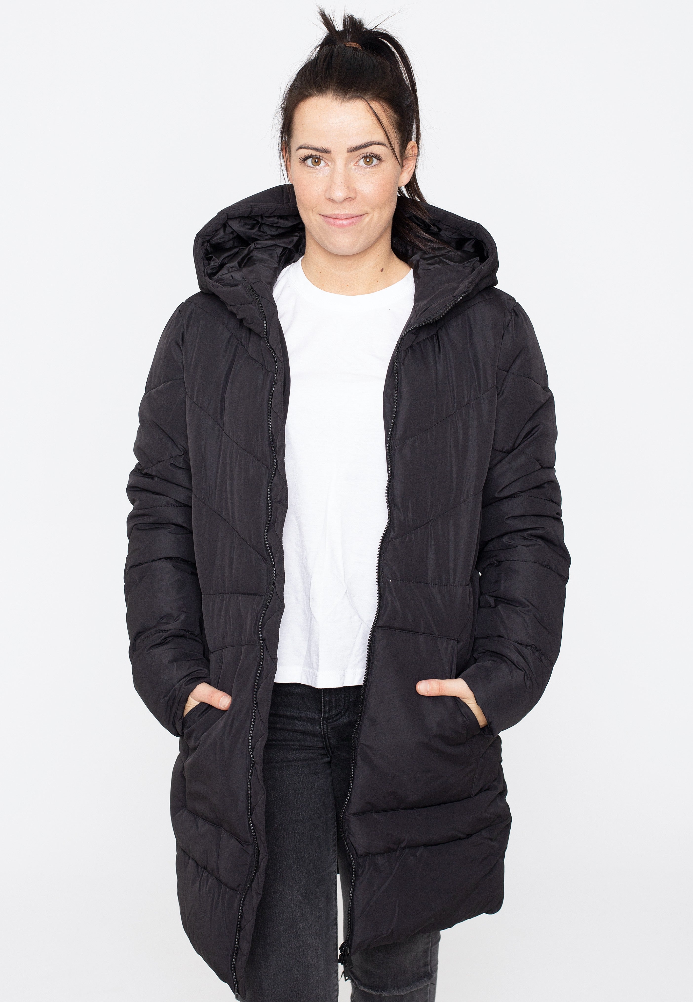 Noisy May - Dalcon Long Black - Jacket | Women-Image