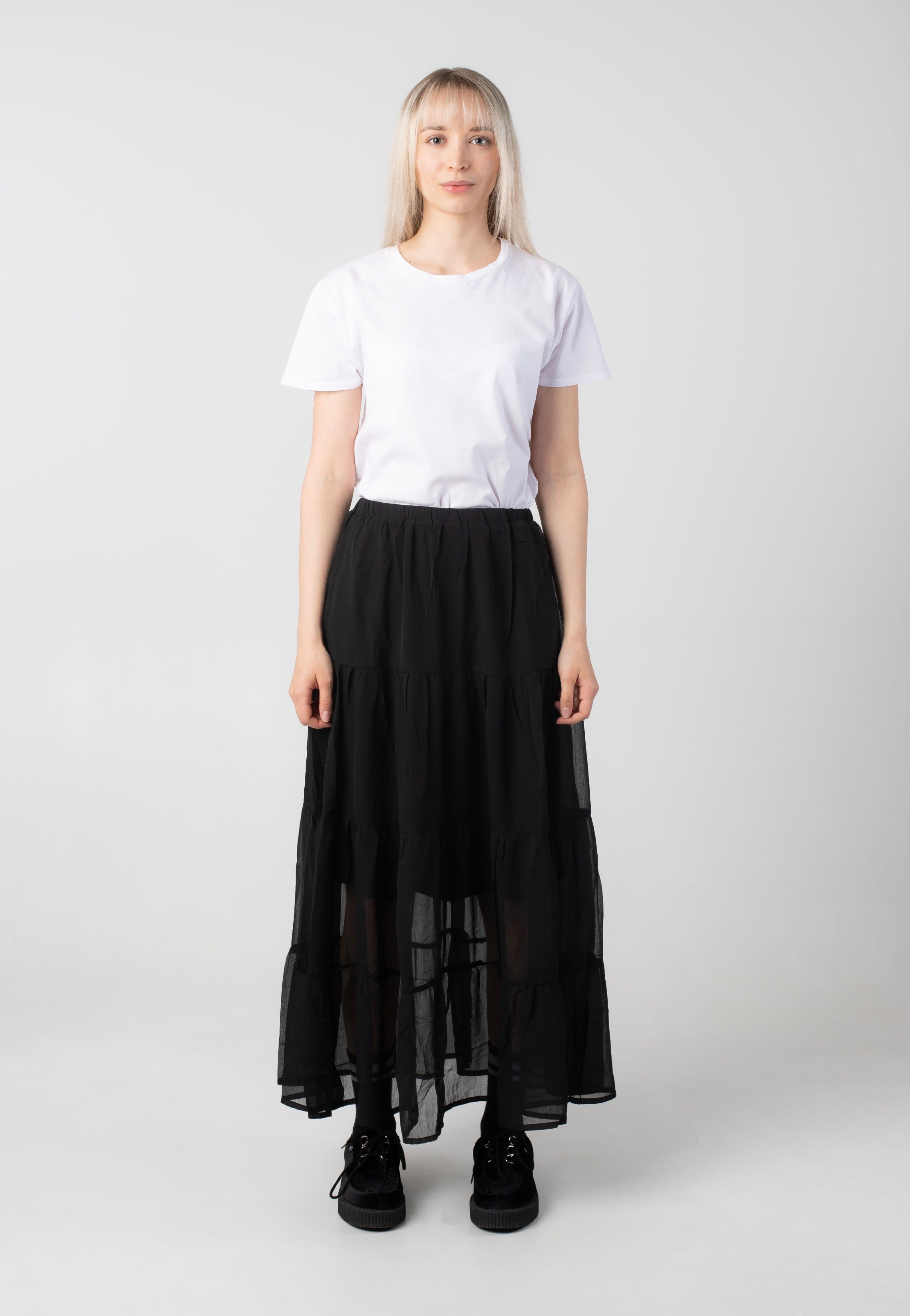 Noisy May - Fairy Maxi Chiffon Black - Skirt | Women-Image