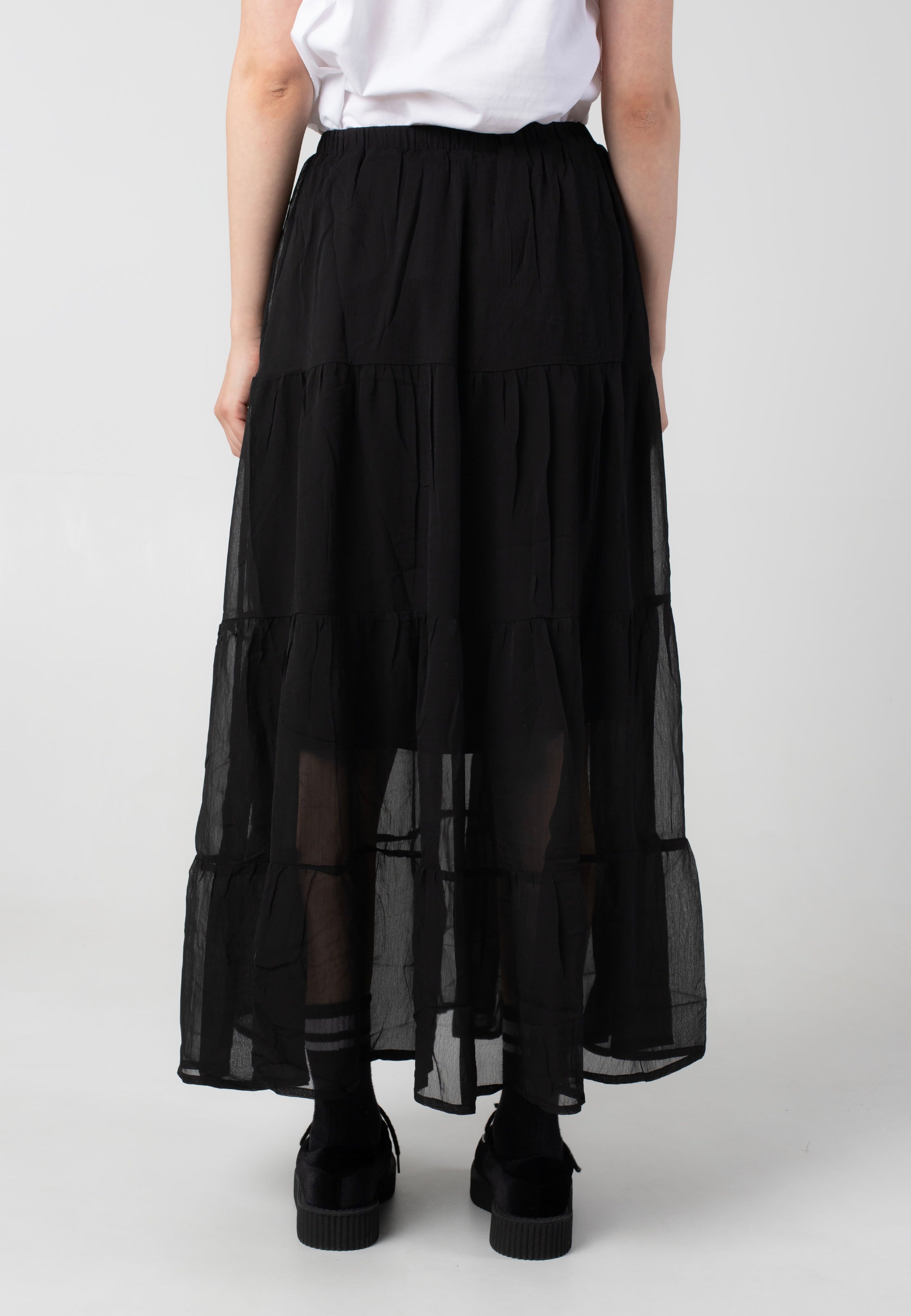 Noisy May - Fairy Maxi Chiffon Black - Skirt | Women-Image