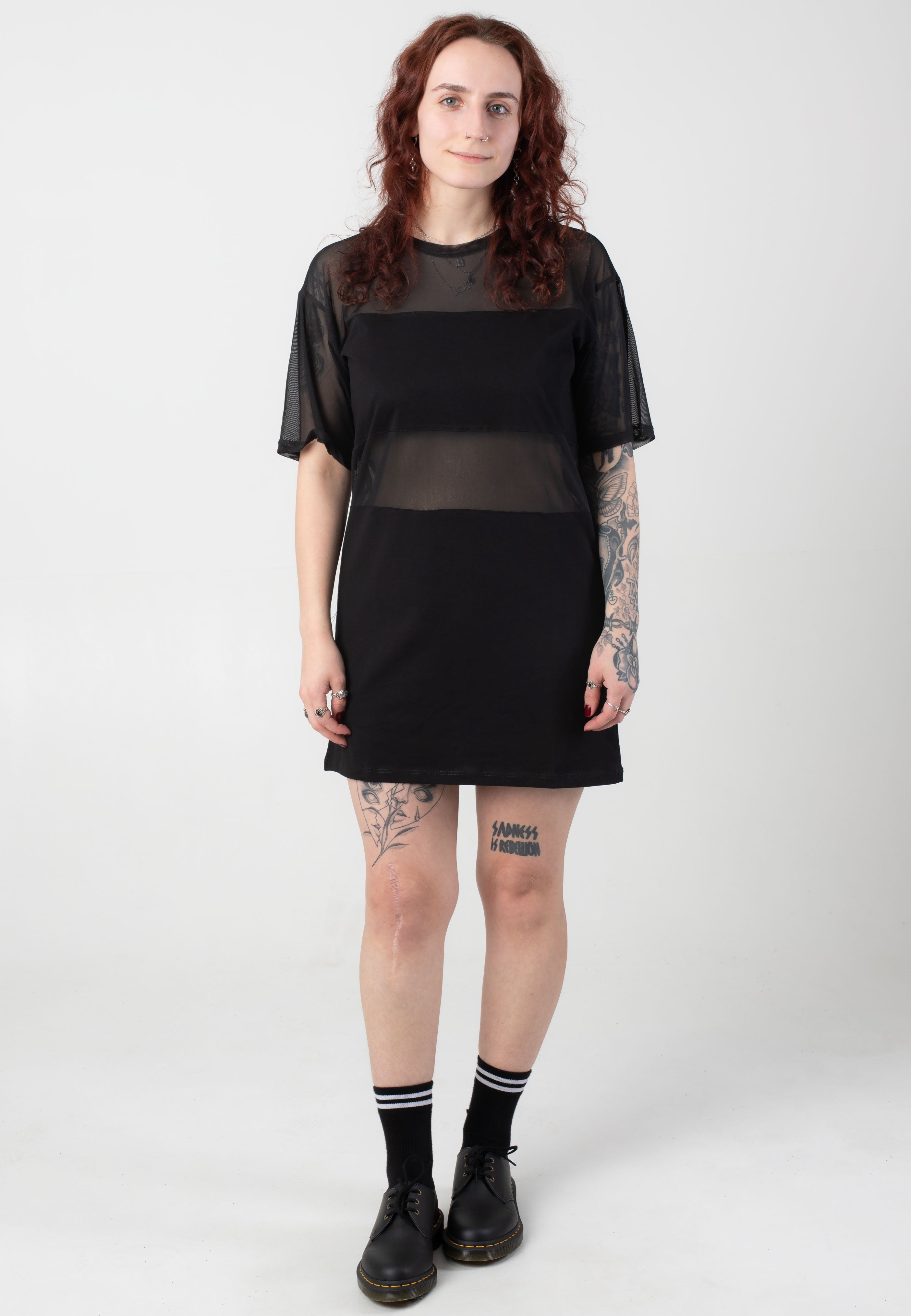 Noisy May - Gazing O-Neck Mesh Mix - Dress | Women-Image