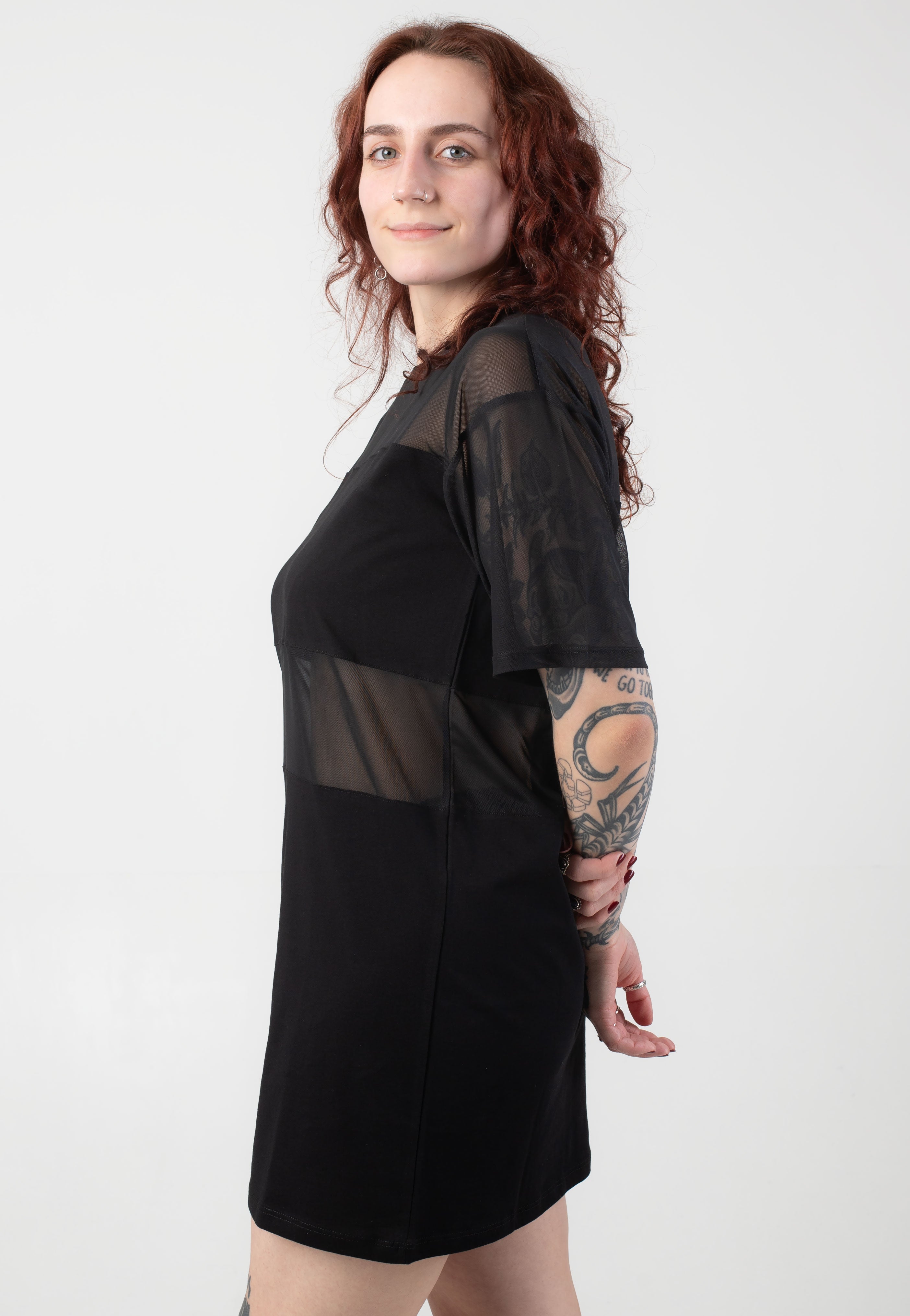 Noisy May - Gazing O-Neck Mesh Mix - Dress | Women-Image