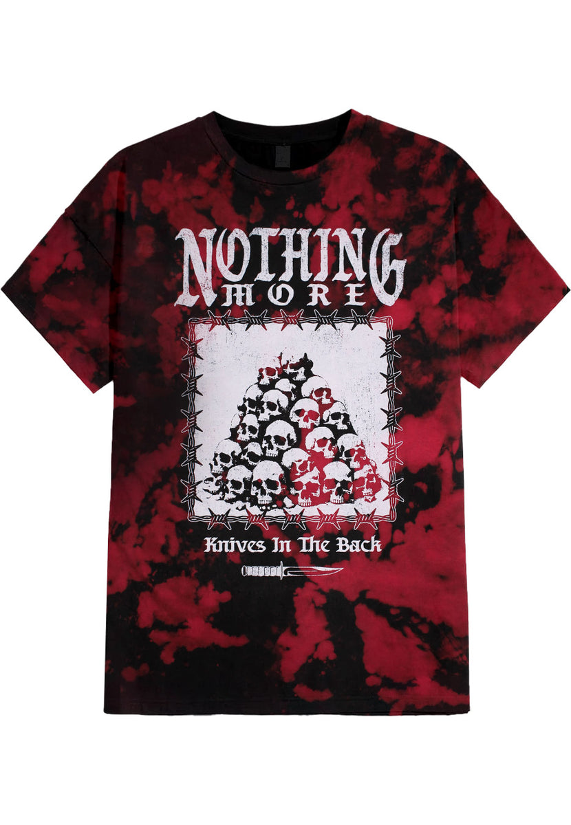 Nothing More - Knives In The Back Red/Black Tie Dye - T-Shirt