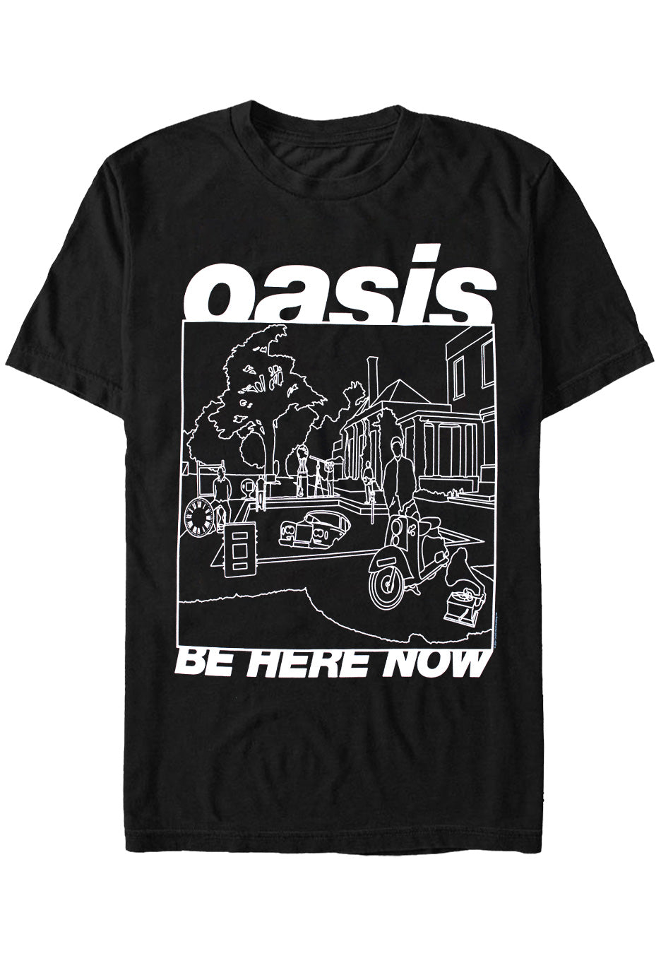 Oasis - Be Here Now Line Drawing - T-Shirt | Neutral-Image