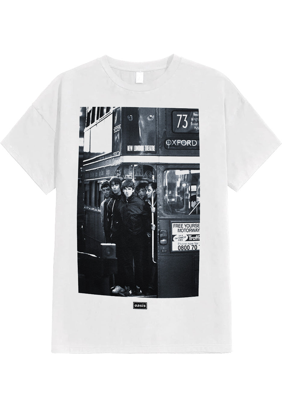 Oasis - London Bus Photo White - T-Shirt | Neutral-Image