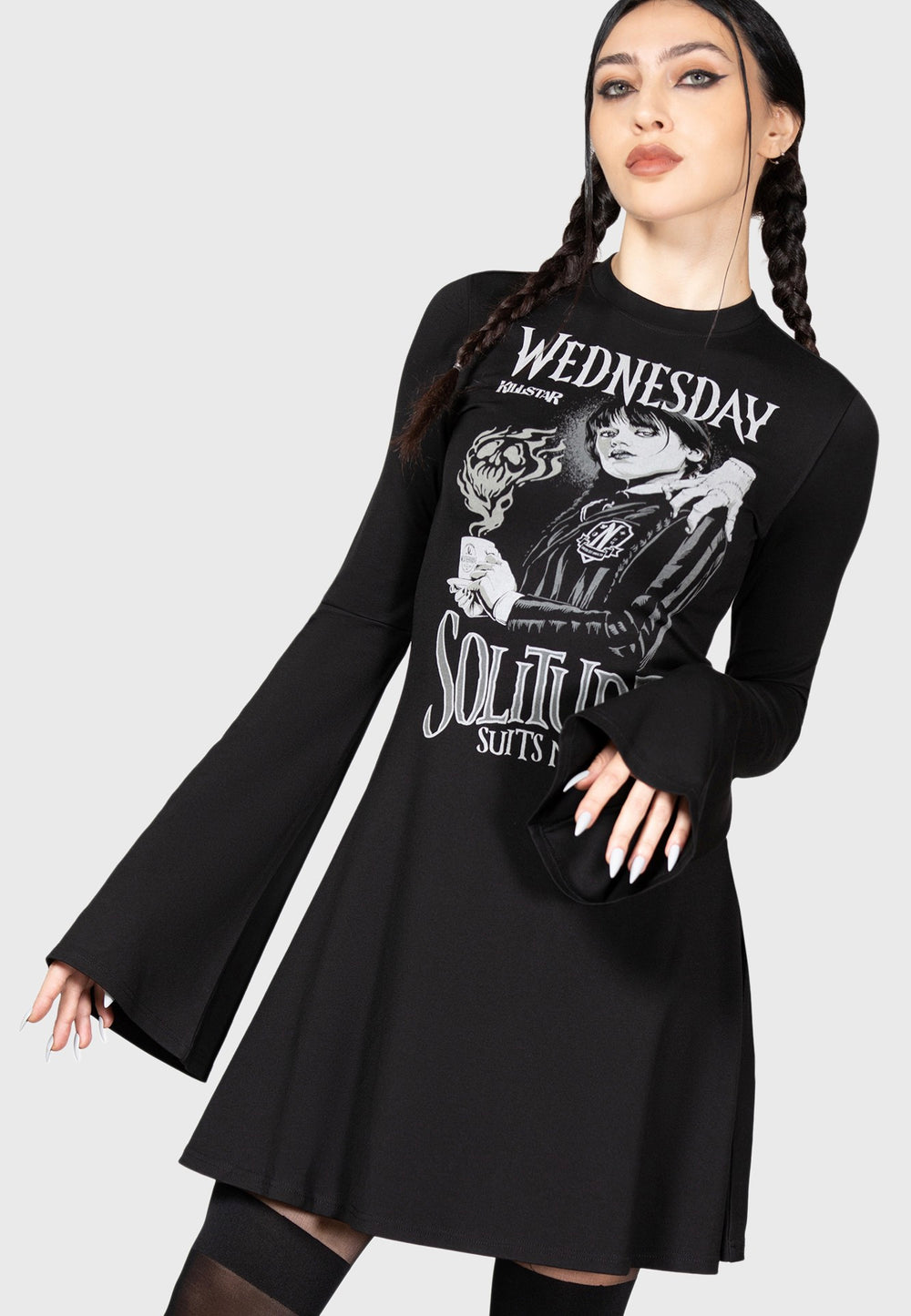 Killstar X Exorcist Excellent Day For An Exorcism Skater Skirt Black main image 0
