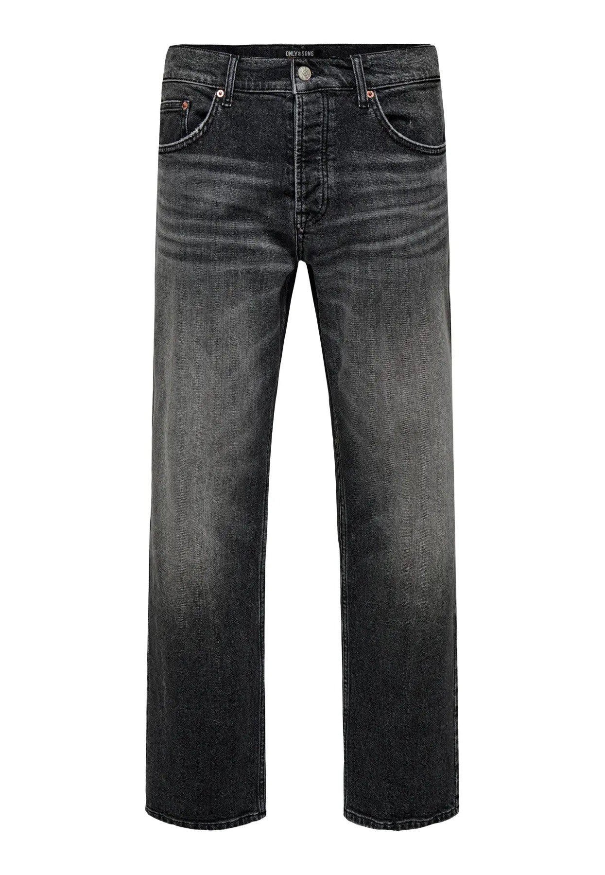 Only & Sons - Edge Performance Straight Washed Black - Jeans | Men-Image