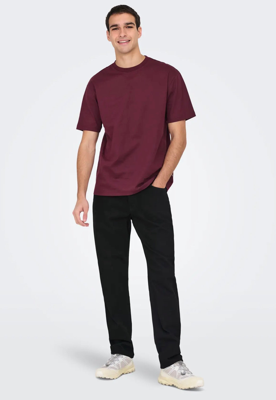 Only & Sons - Edge Straight Black Denim - Jeans | Men-Image