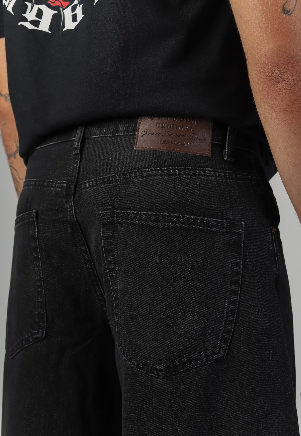 Only & Sons Kayce Barrel Black Denim Jeans