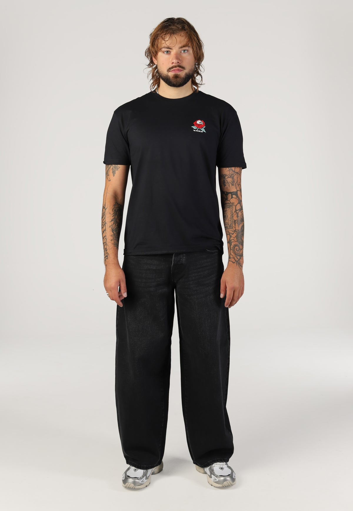 Only & Sons Kayce Barrel Black Denim Jeans
