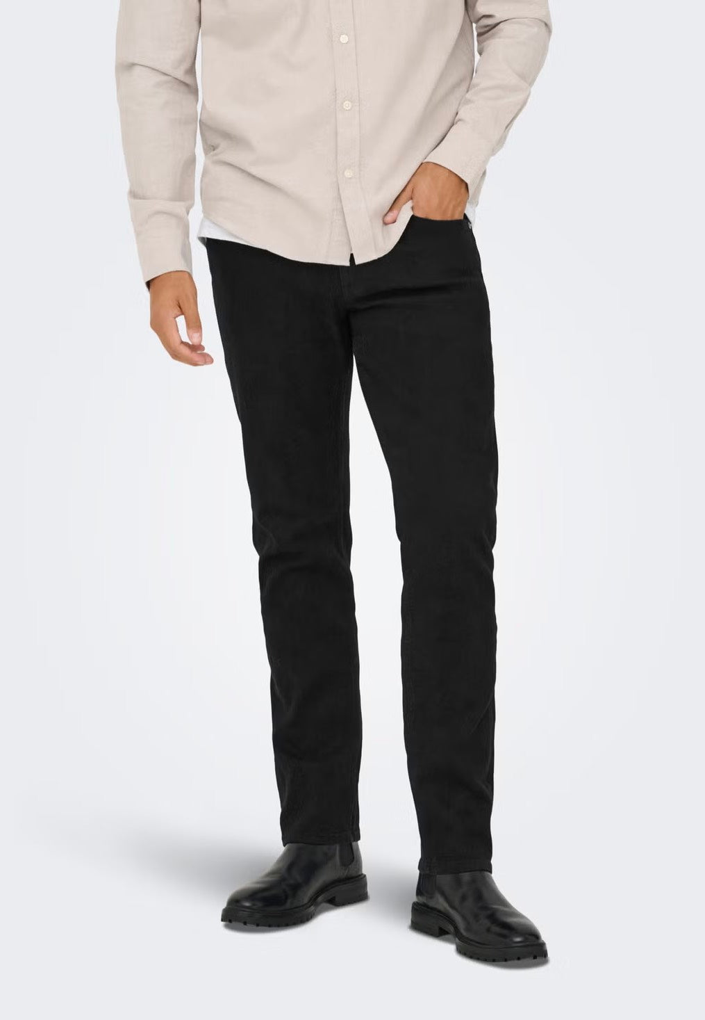 Only & Sons Weft Regular Black Denim Jeans