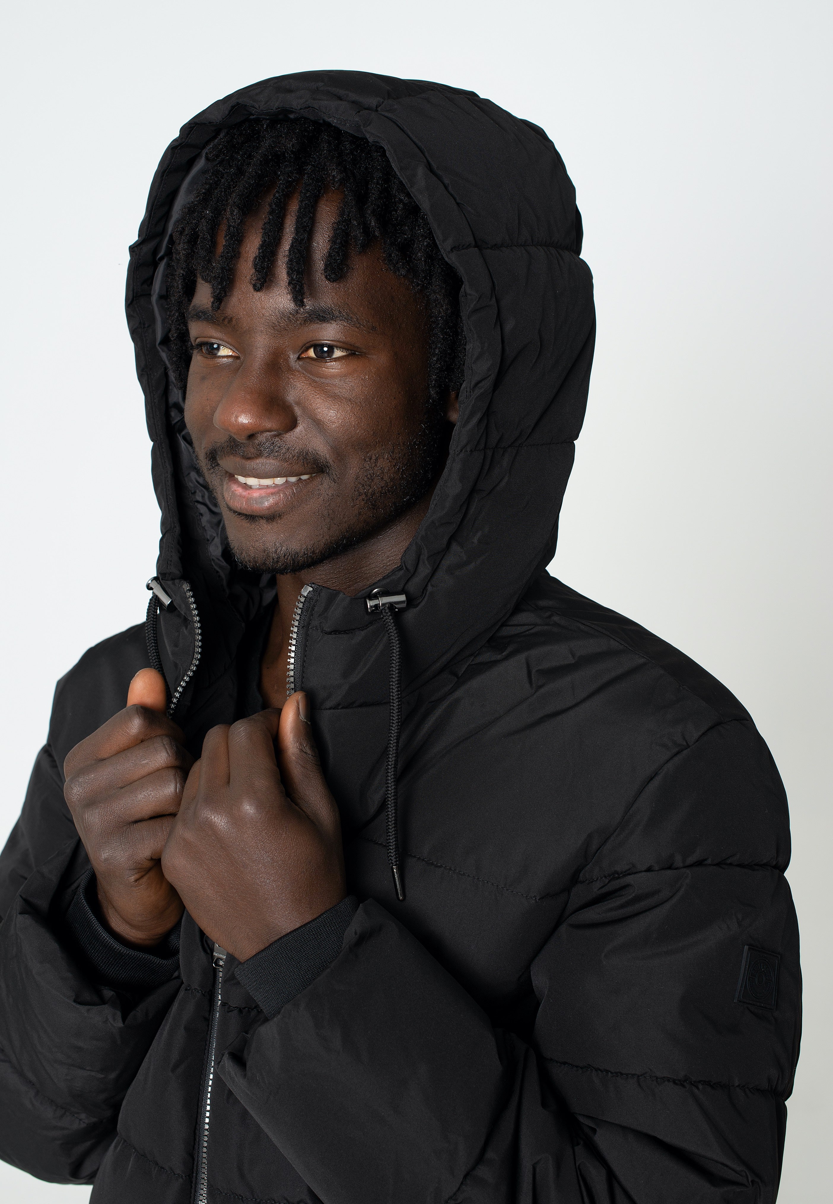 Only & Sons - Melvin Life Quilt Hood Black - Jacket | Men-Image