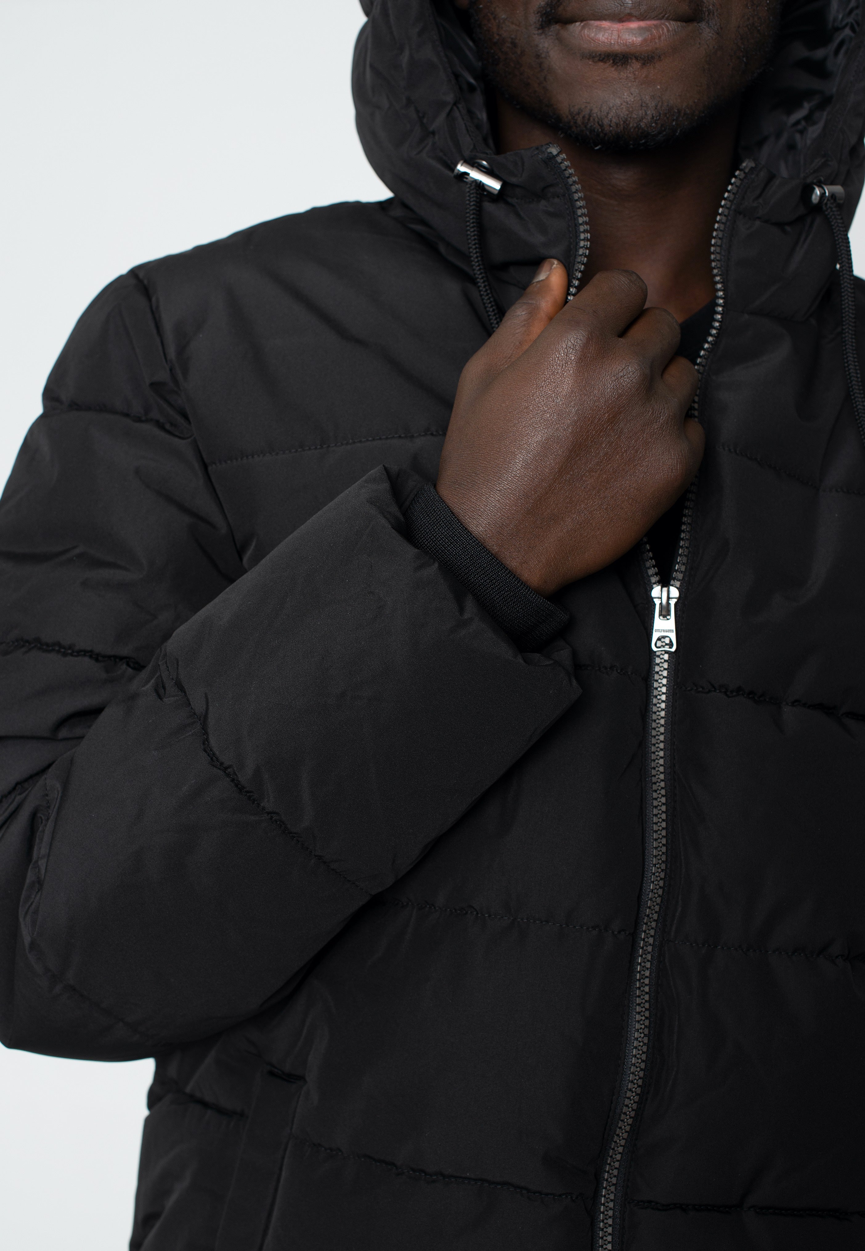 Only & Sons - Melvin Life Quilt Hood Black - Jacket | Men-Image