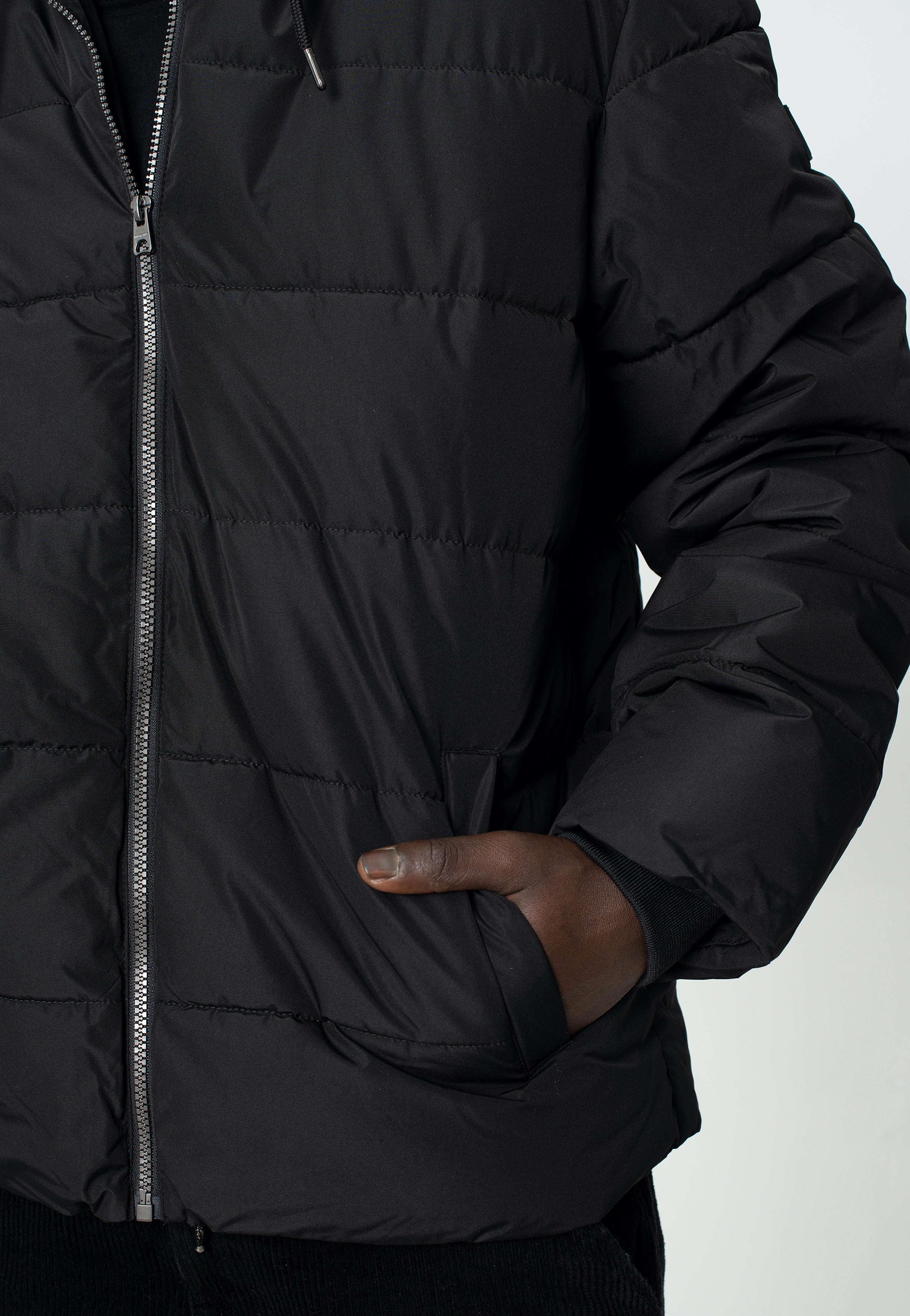 Only & Sons - Melvin Life Quilt Hood Black - Jacket | Men-Image