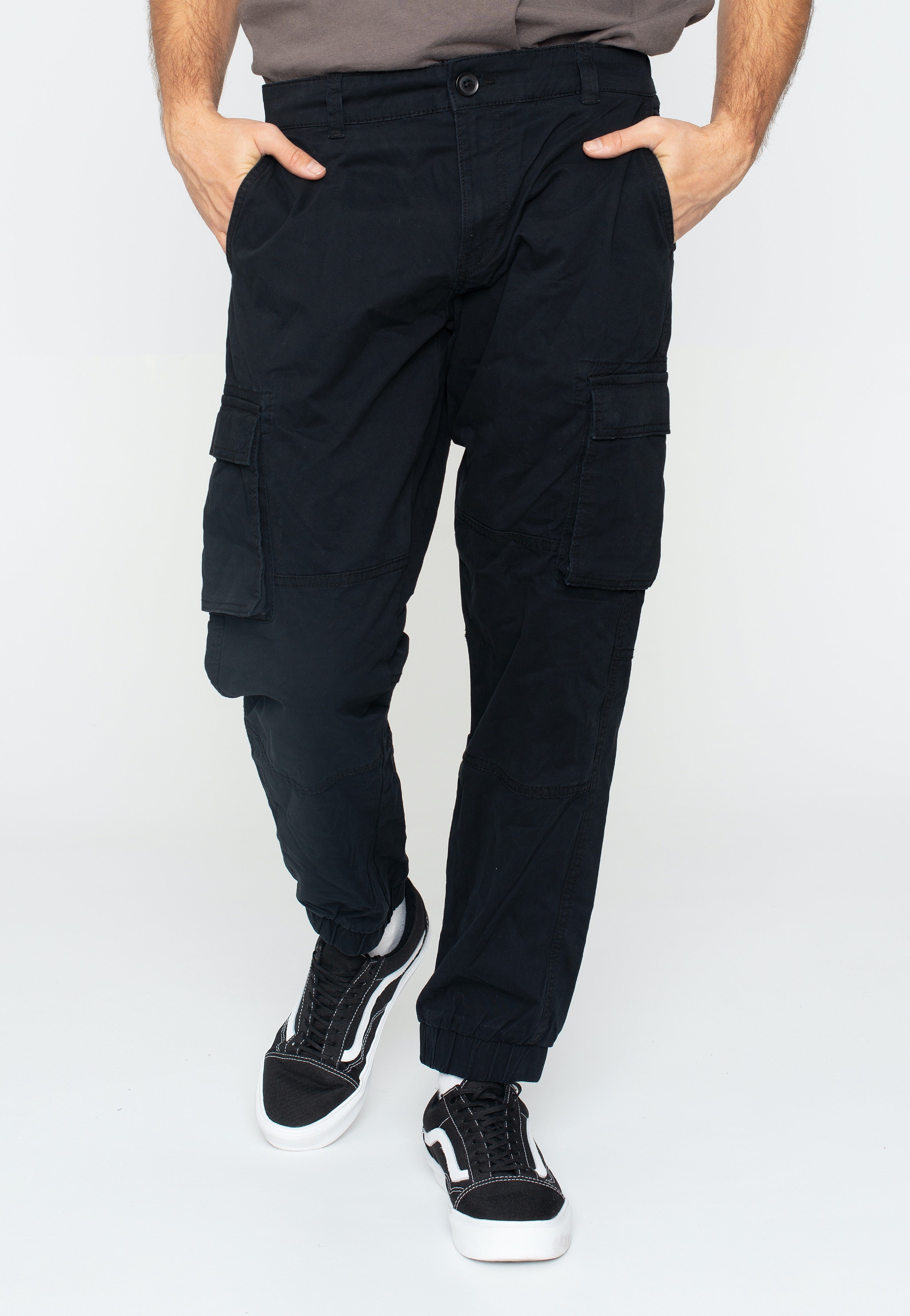 Only & Sons - Cam Stage Cargo Cuff Black - Pants | Men-Image