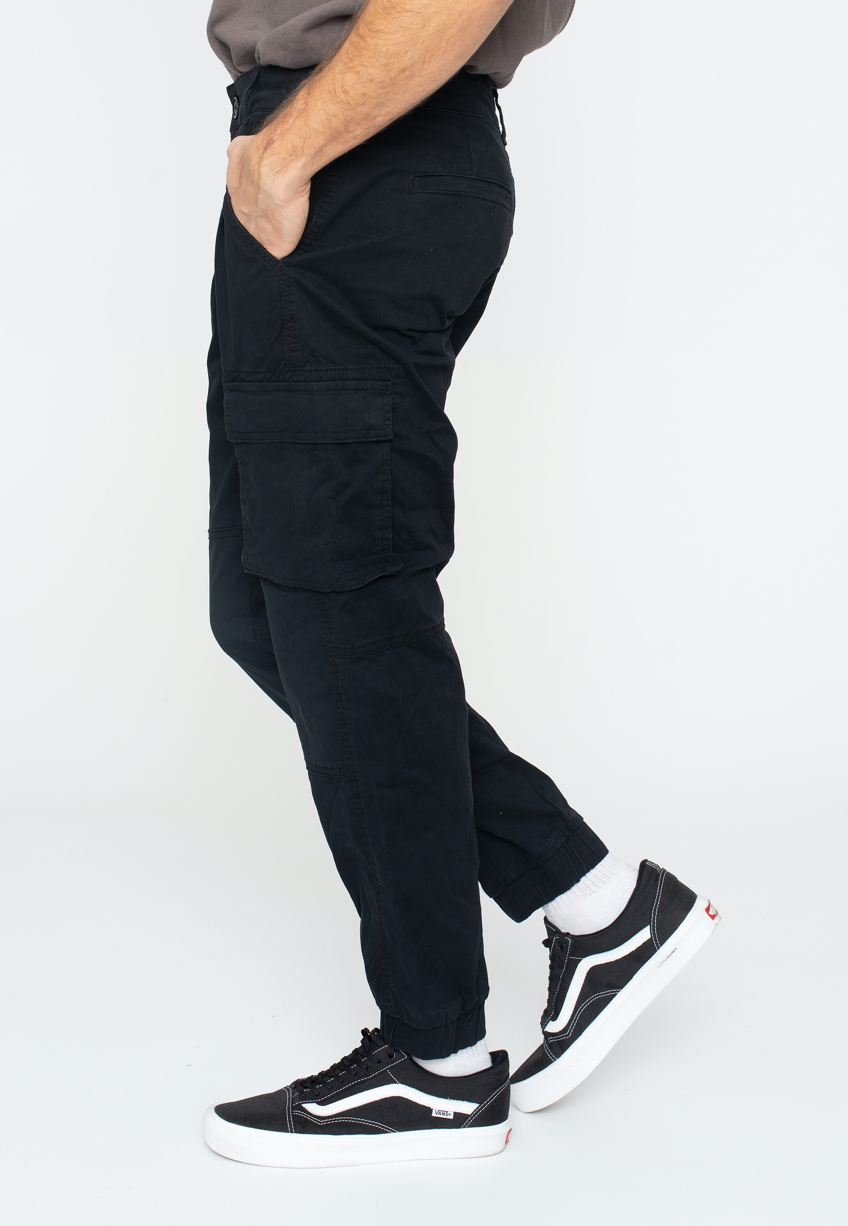 Only & Sons - Cam Stage Cargo Cuff Black - Pants | Men-Image