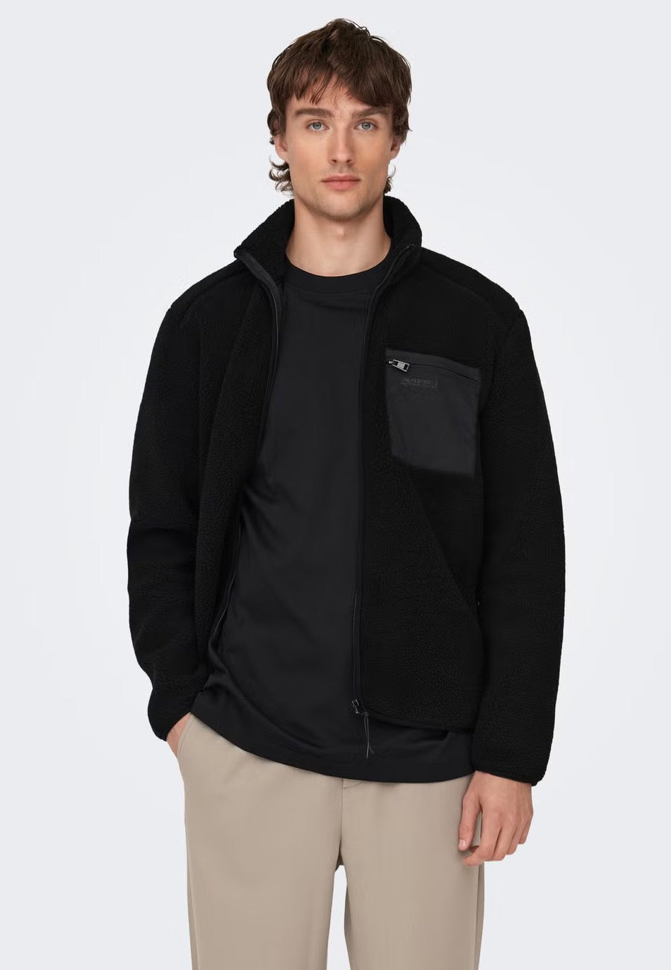 Only & Sons Dallas Life Sherpa Black Jacke
