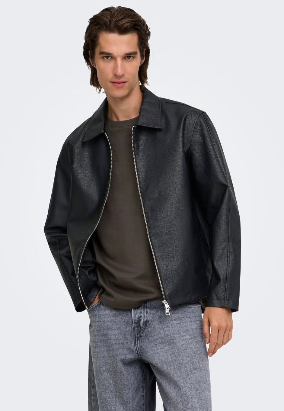 Only & Sons Rem PU Black Chaqueta de cuero