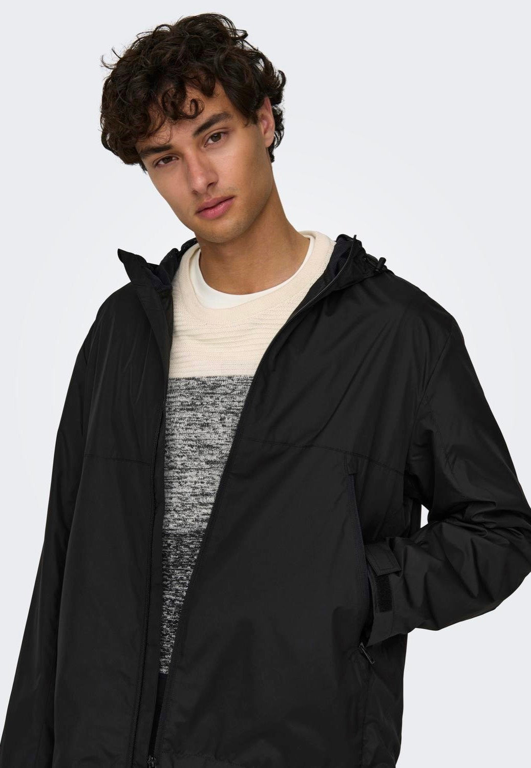 Only & Sons - Eran Hood Black - Windbreaker