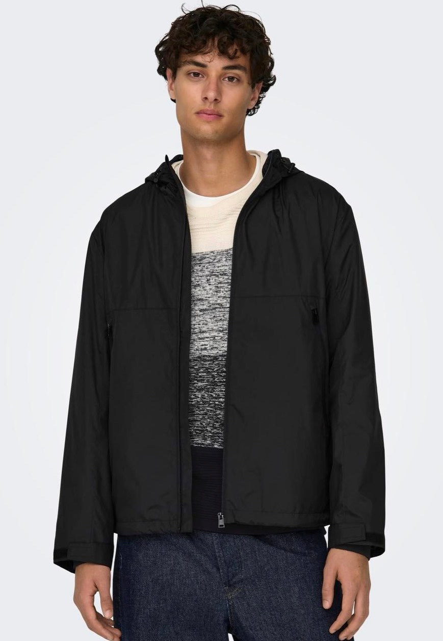 Only & Sons - Eran Hood Black - Windbreaker