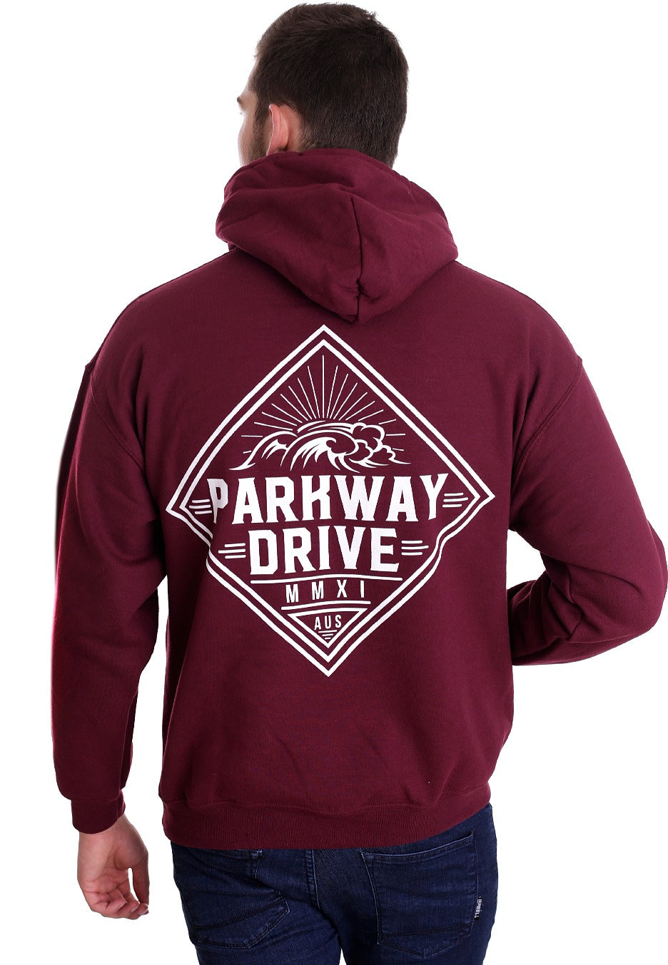 Parkway Drive - Surf Badge Burgundy - Hoodie | Men-Image