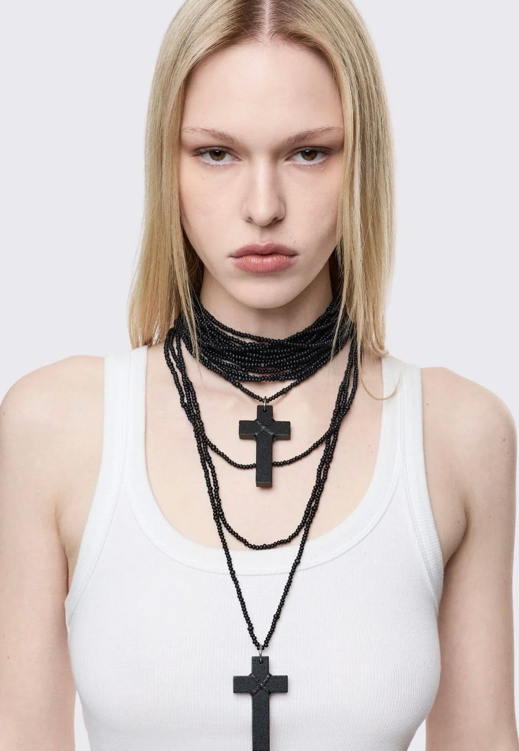 Minga London - Penance Beaded Black - Necklace | Neutral-Image